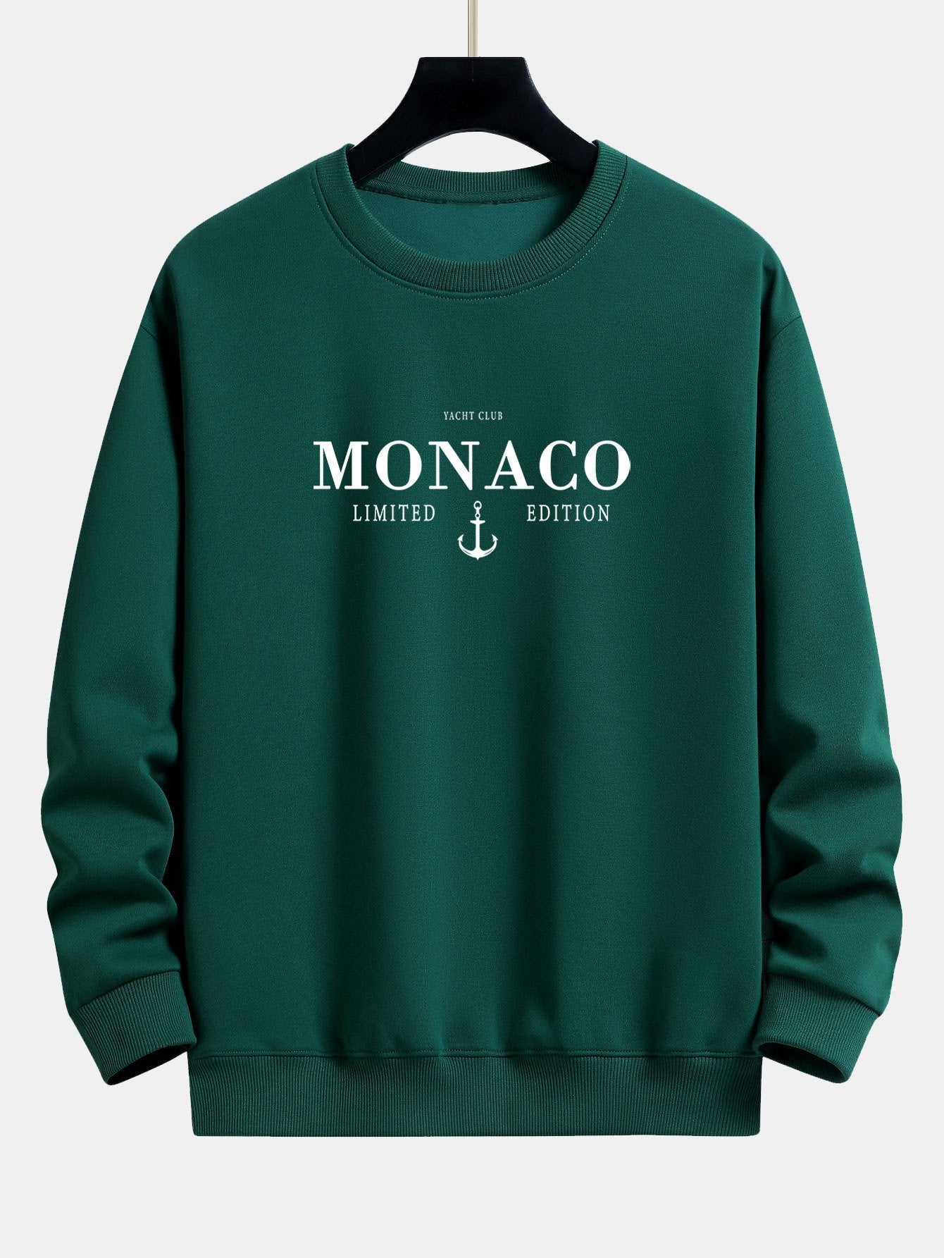 Monaco Slogan Print Relax Fit Sweatshirt