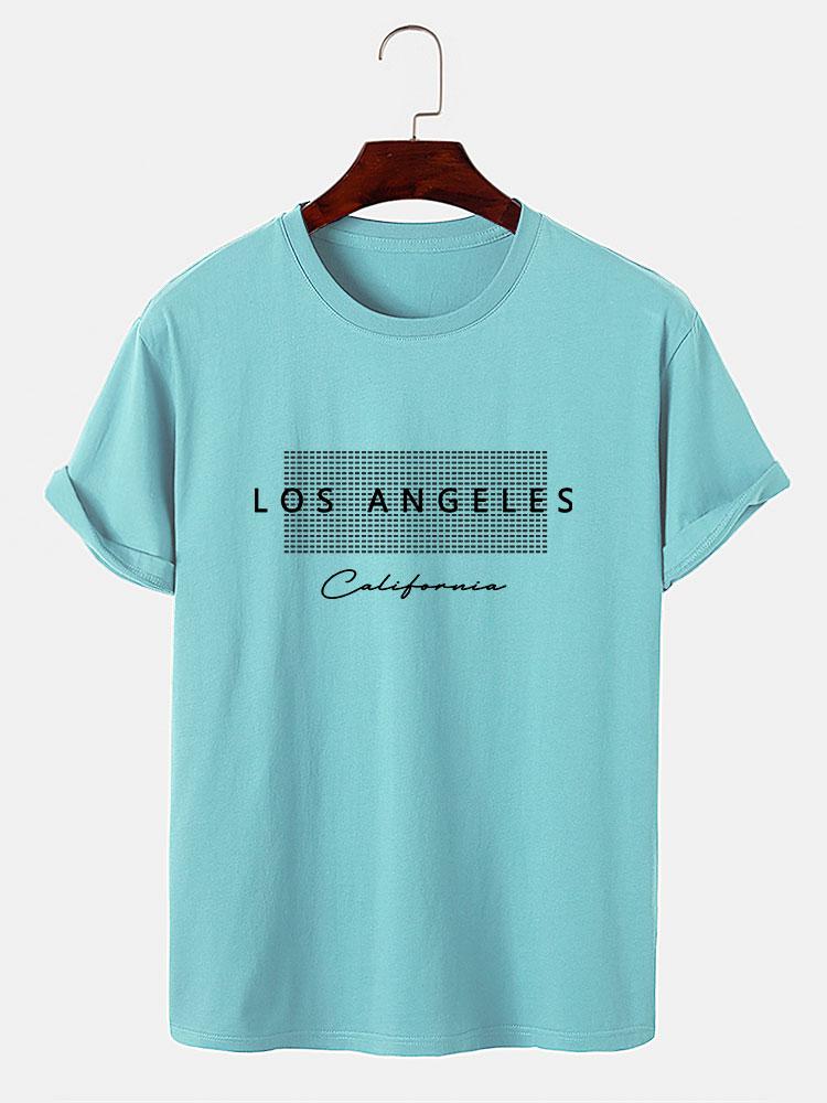 T-shirt imprimé à carreaux Los Angeles