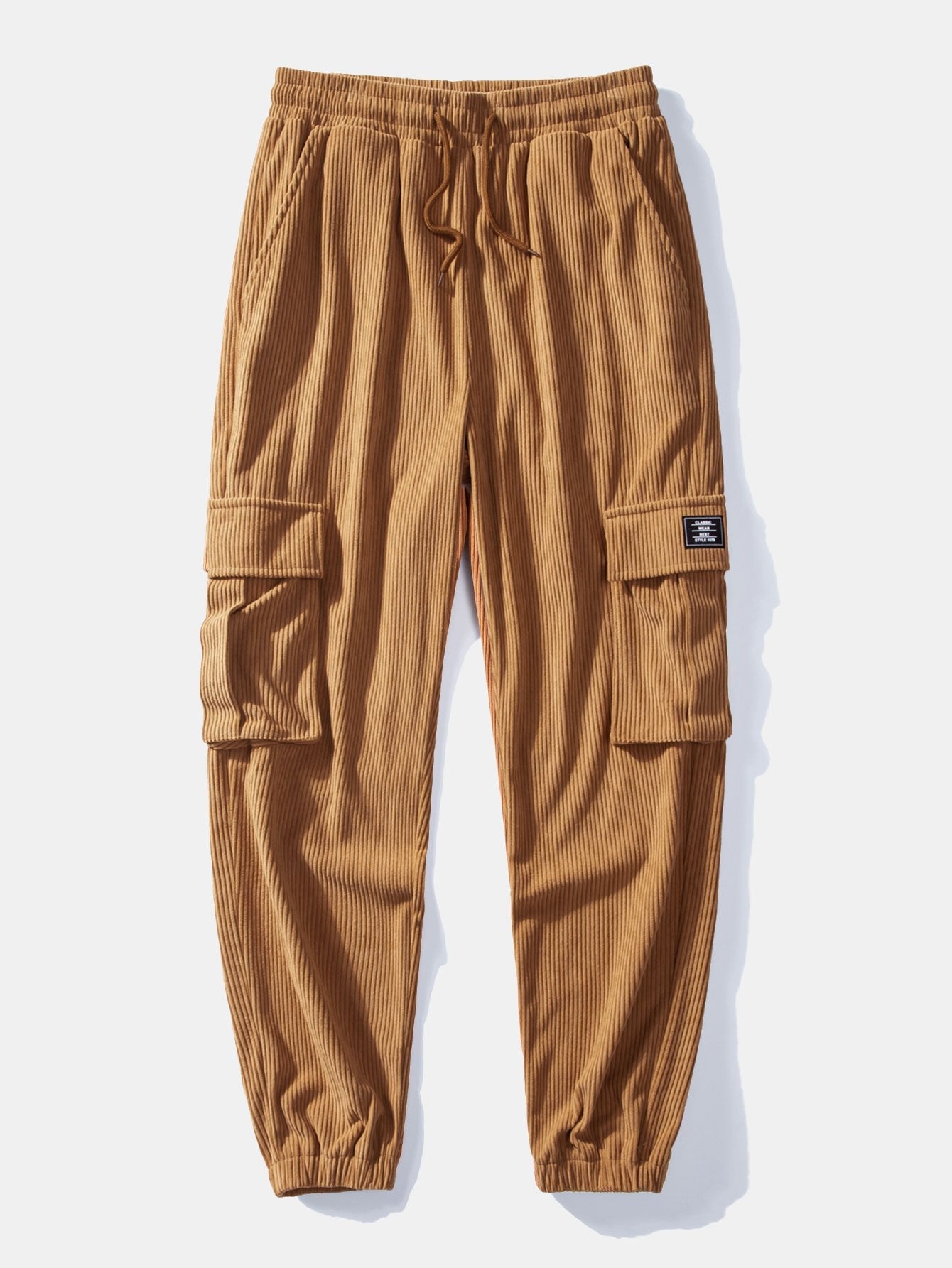 Pantalon de jogging cargo en velours côtelé avec cordon de serrage