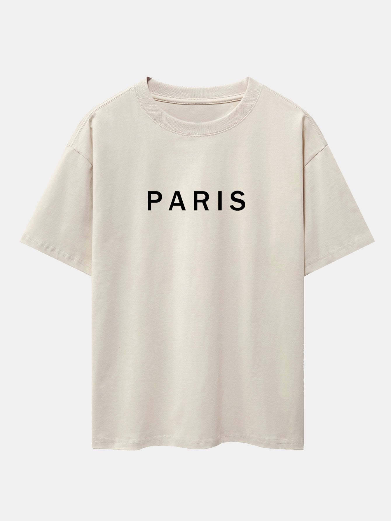 Paris Print Dropped Shoulders Oversize T-Shirt