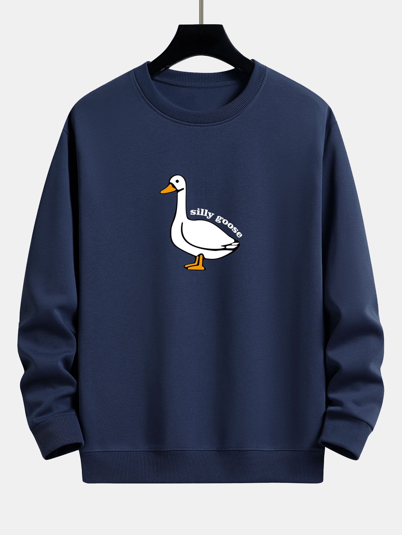 Sweat-shirt coupe décontractée à imprimé Silly Goose