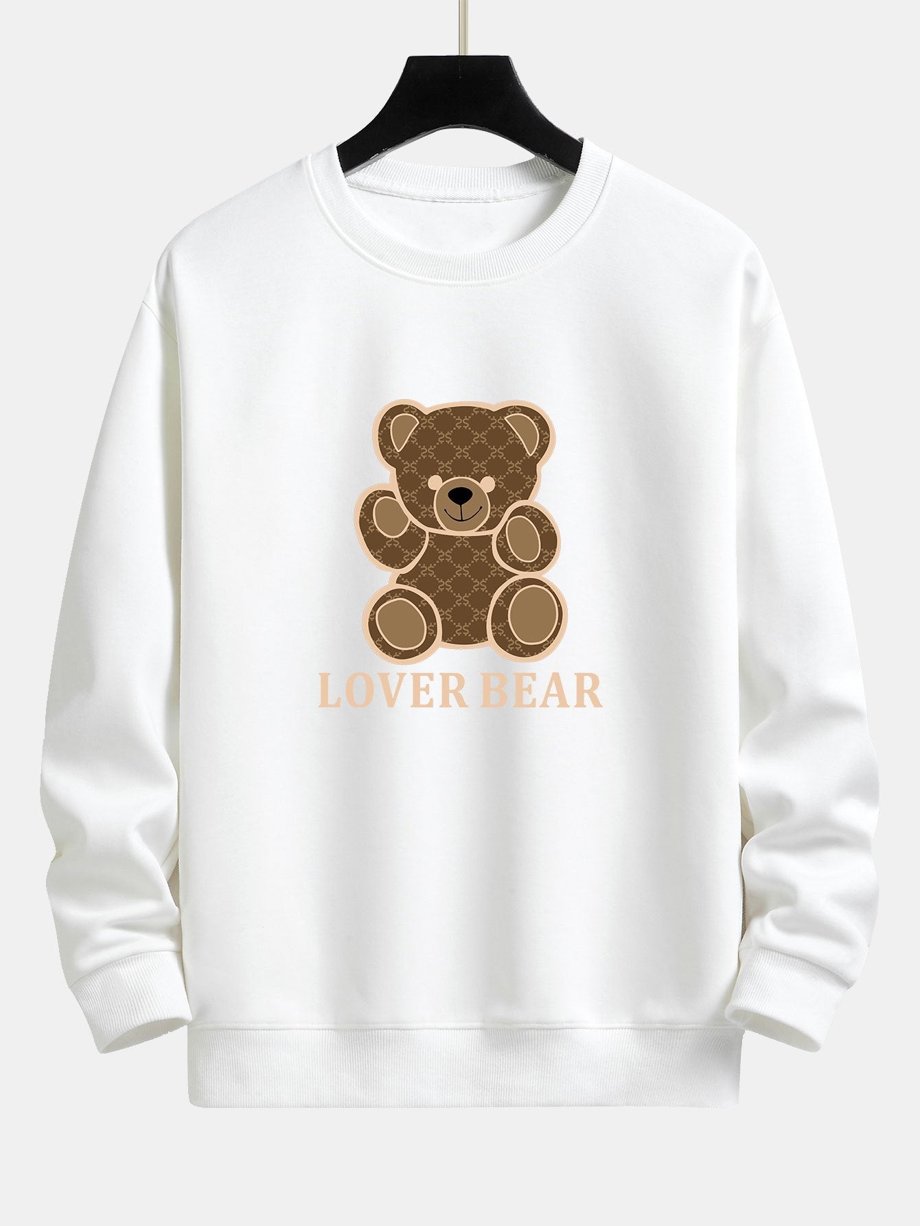 Sweat-shirt coupe décontractée à imprimé Lover Bear