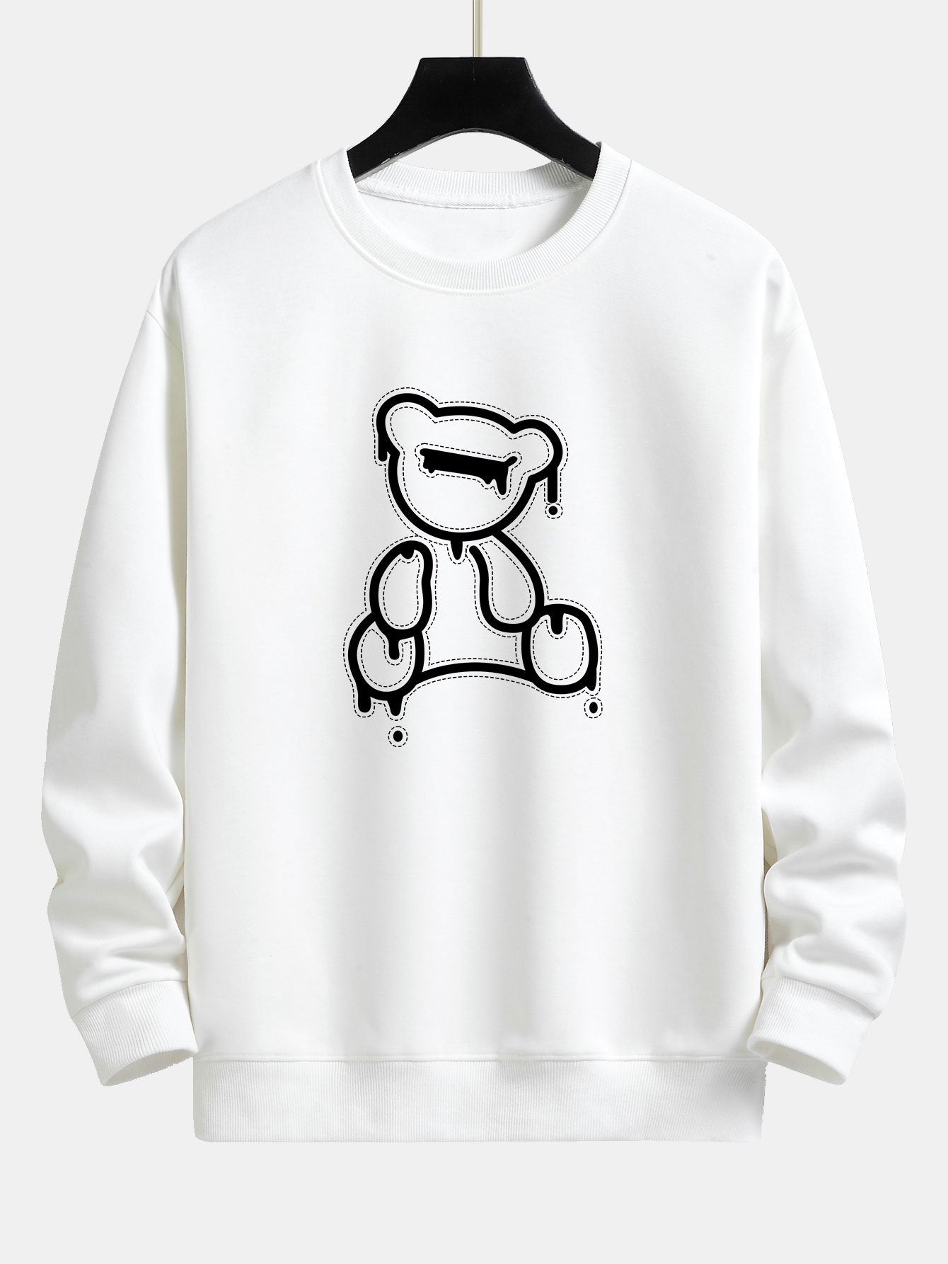 Line Bear Print Relax Fit Sweatshirt