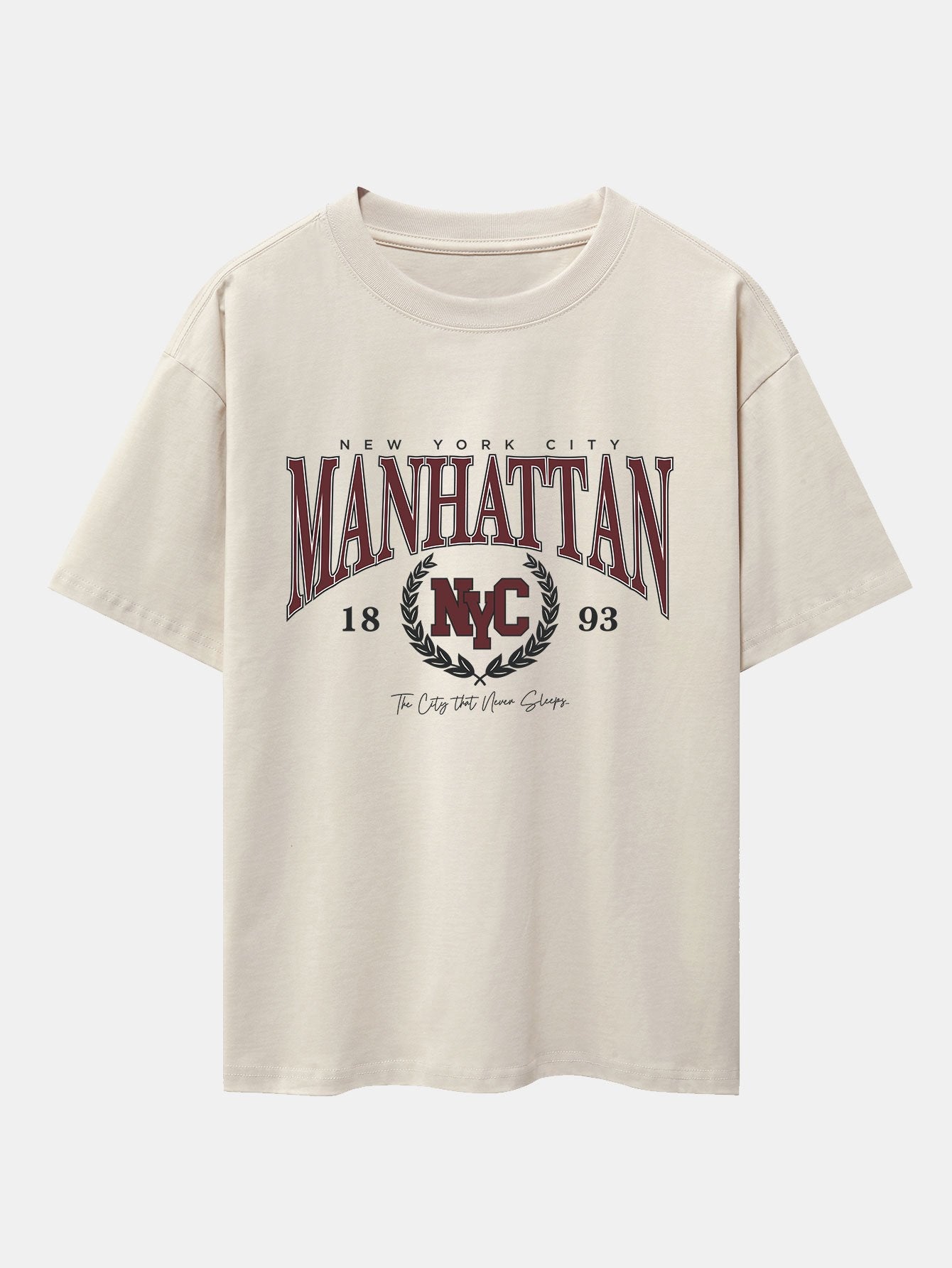 Manhattan Varsity Print Heavy Weight Oversize T-Shirt