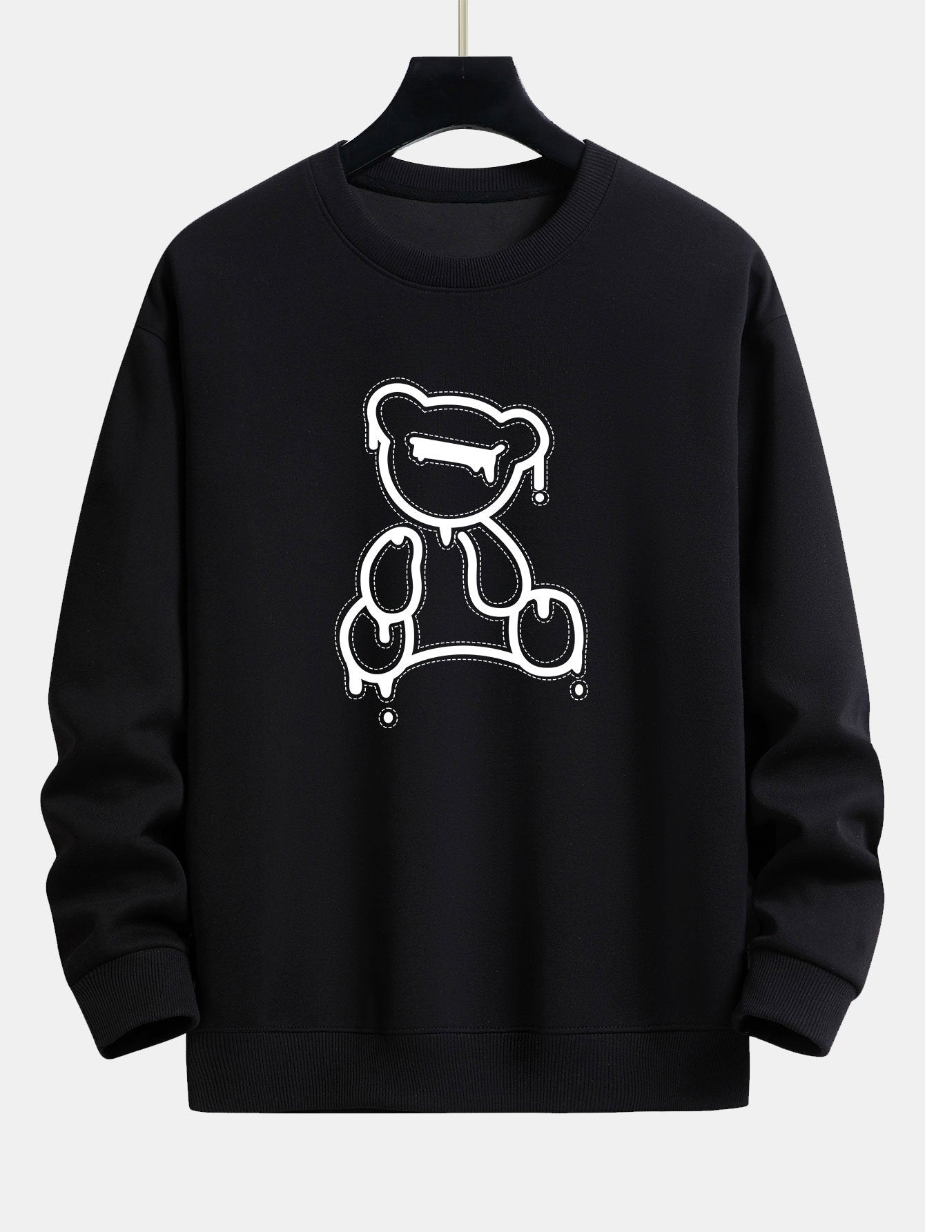 Line Bear Print Relax Fit Sweatshirt