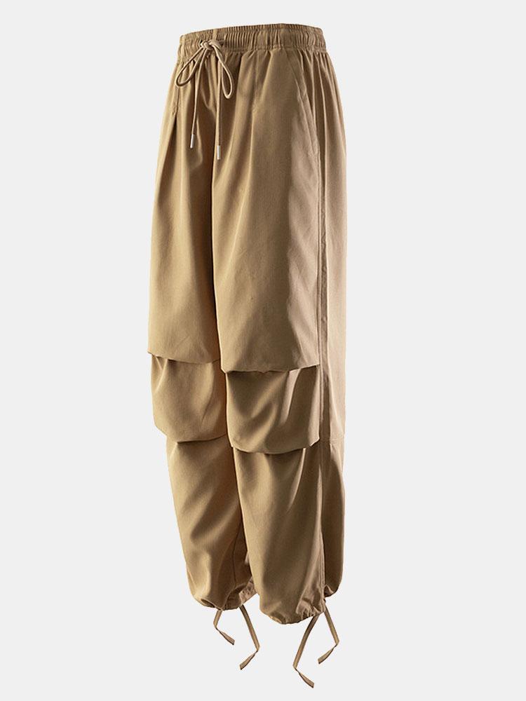 Solid Parachute Pants