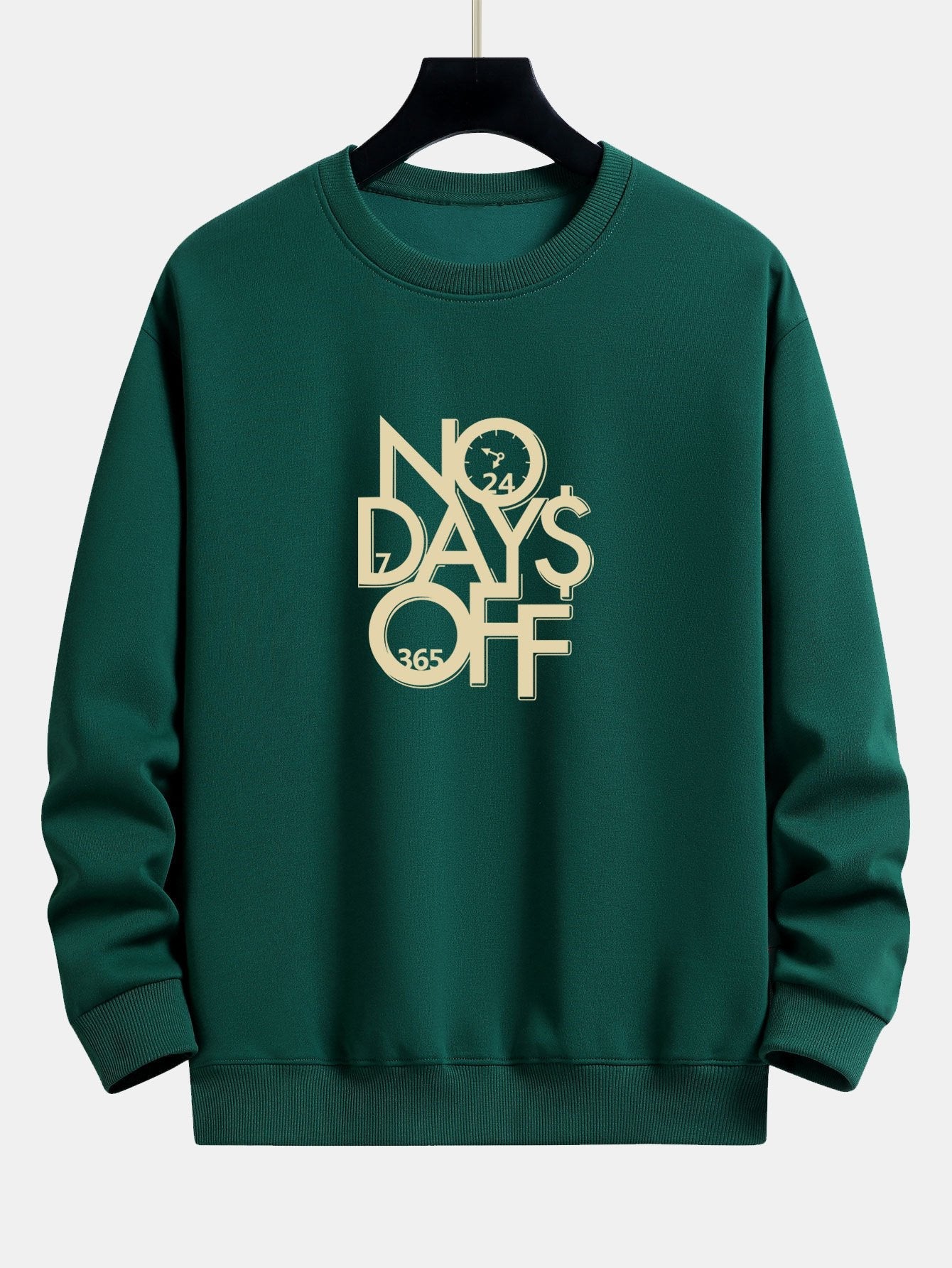 Sweat-shirt coupe décontractée à imprimé No Days Off