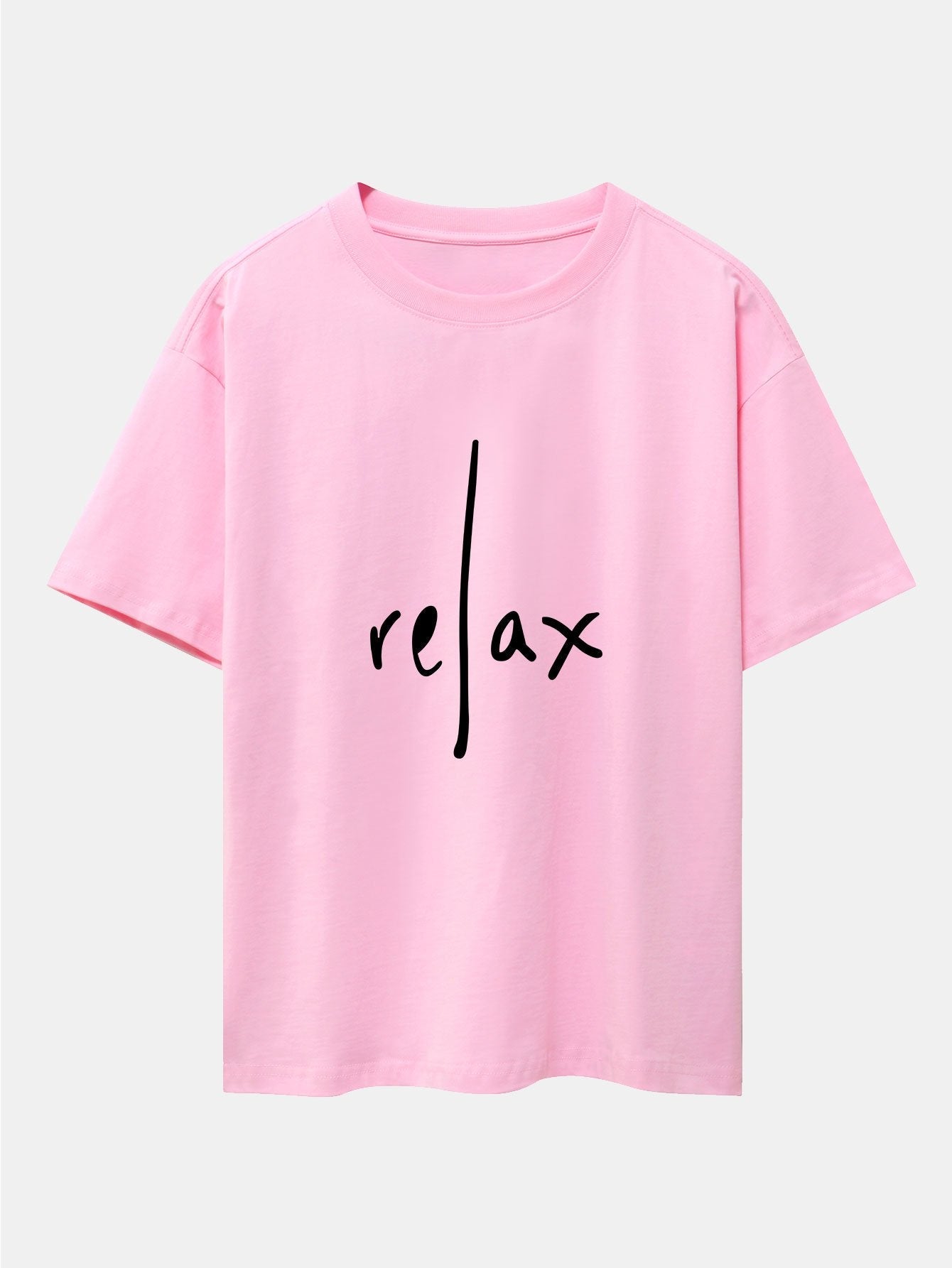 Relax Print Drop Shoulder Oversize T-Shirt