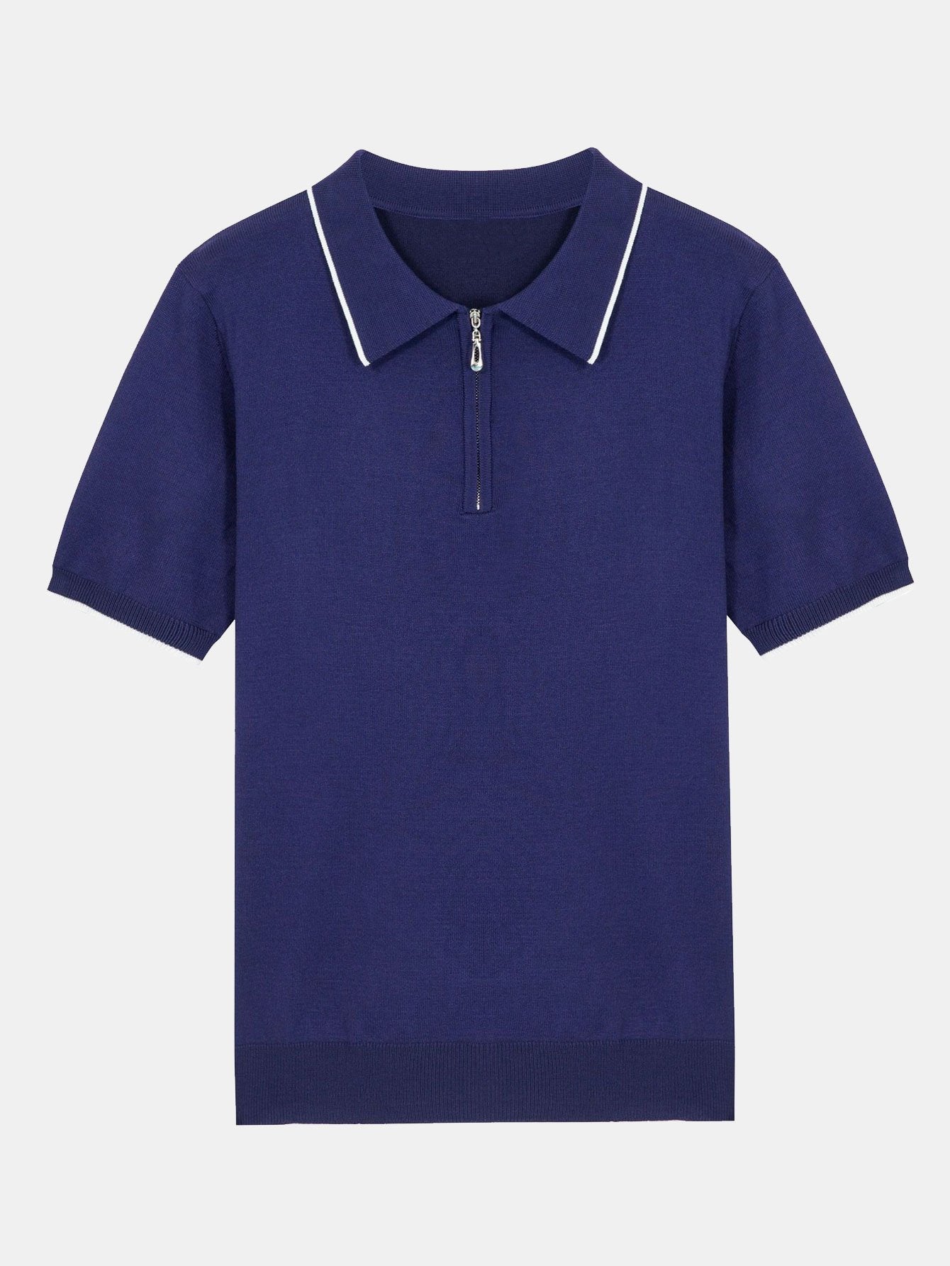 Polo pull zippé uni