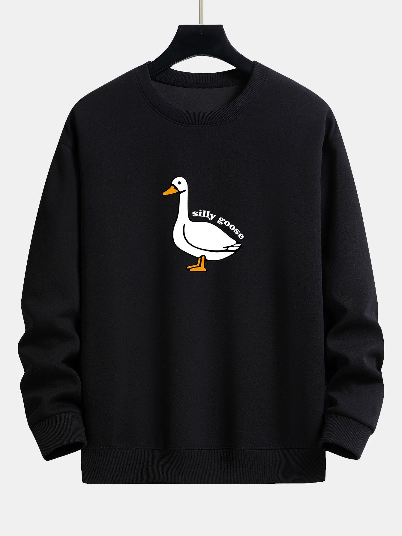 Sweat-shirt coupe décontractée à imprimé Silly Goose