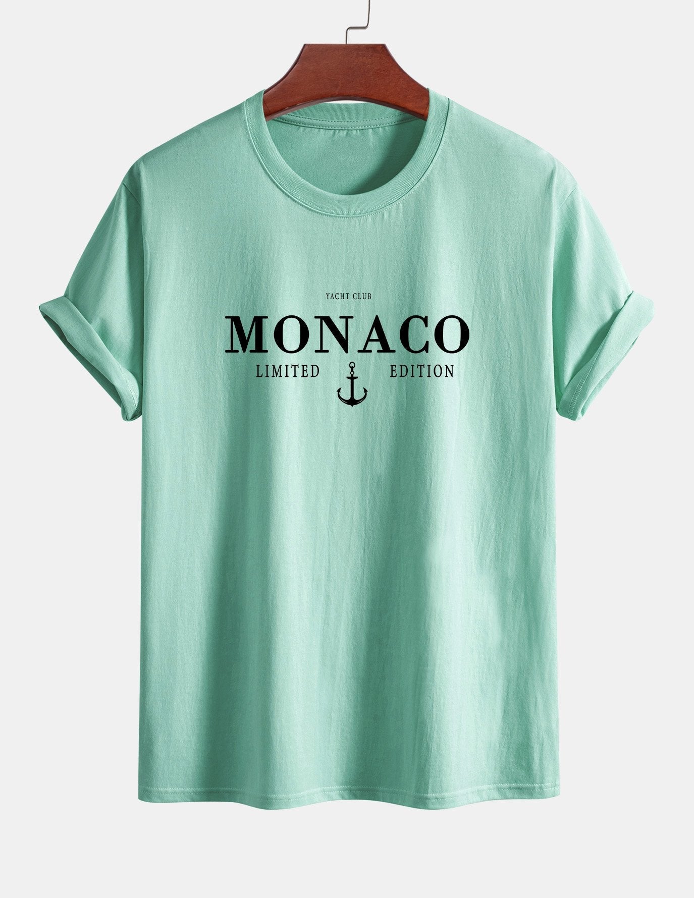 Regular Fit Monaco Slogan Cotton T-Shirt