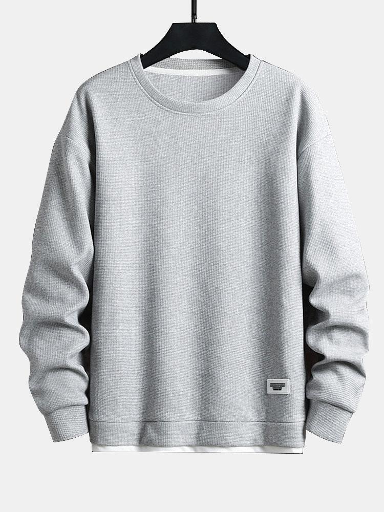 Sweat-shirt gaufré à deux épaisseurs