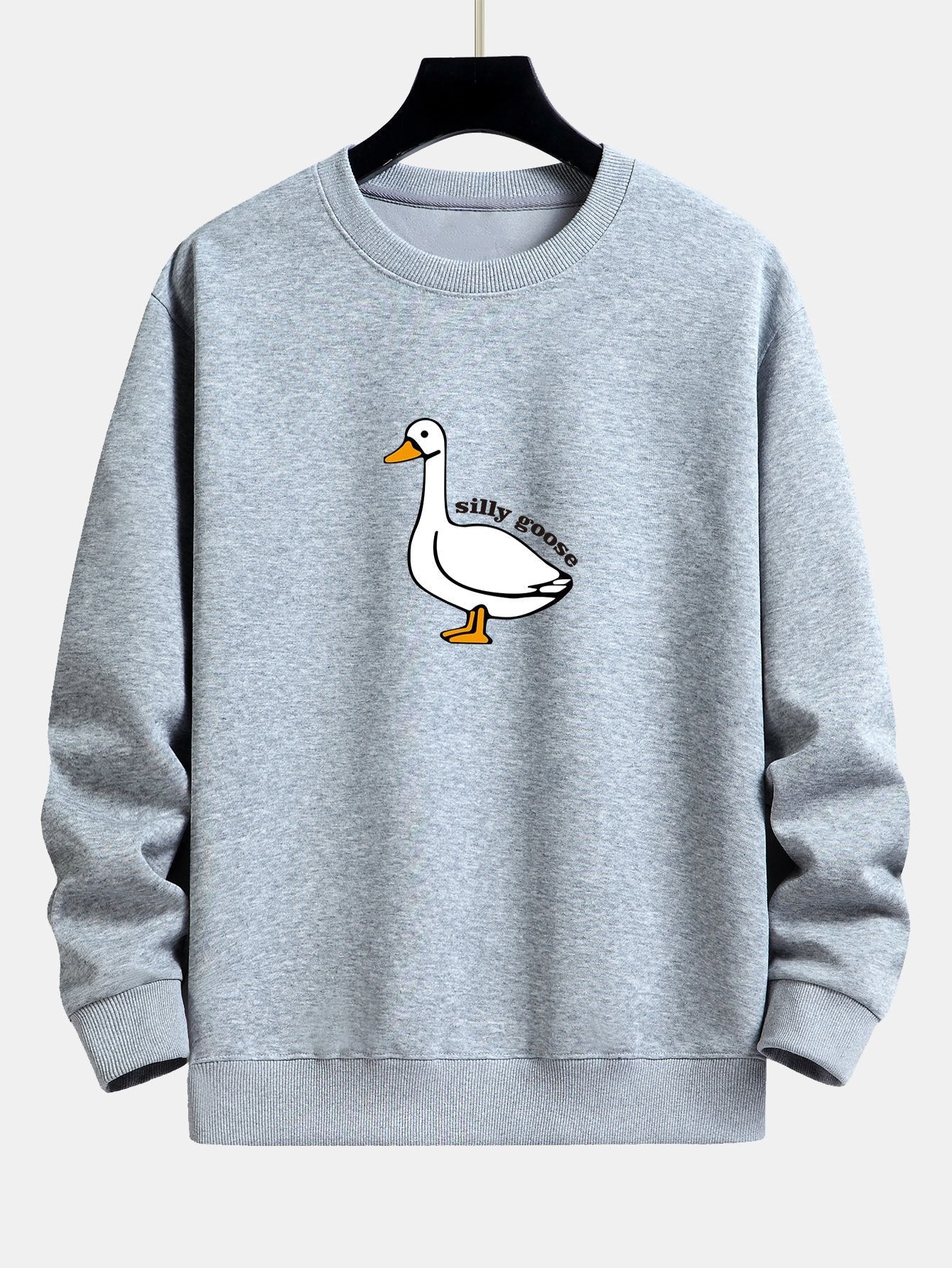 Sweat-shirt coupe décontractée à imprimé Silly Goose