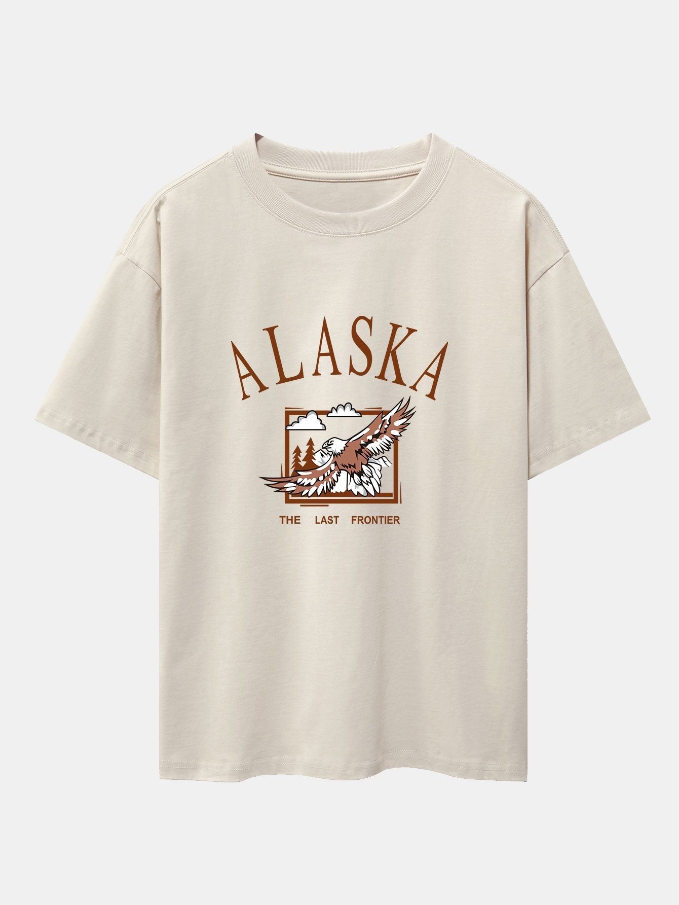 Alaskan Eagle Print Heavy Weight Oversize T-Shirt