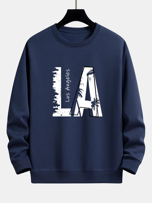 Los Angeles Print Relax Fit Sweatshirt