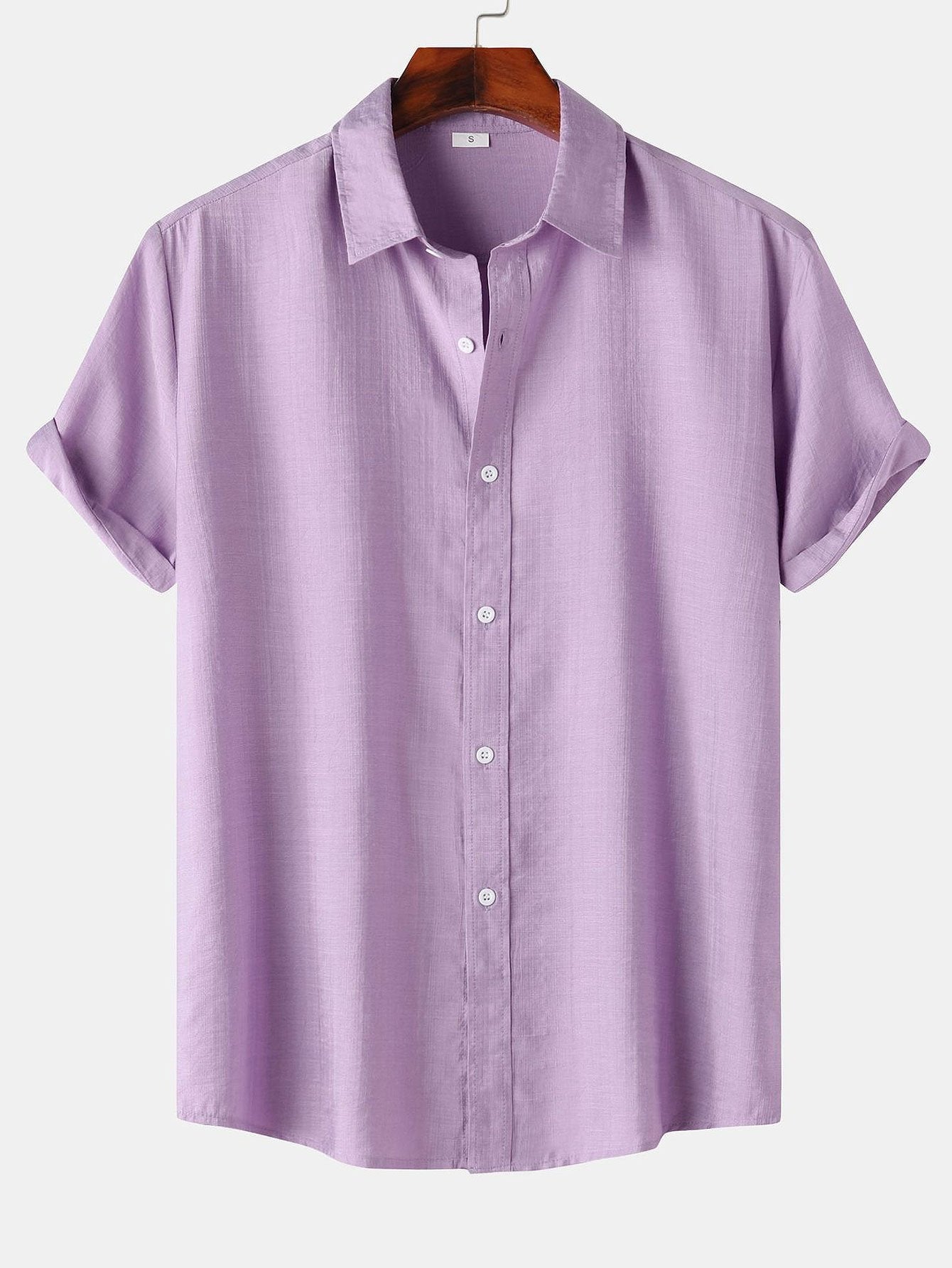 Chemise boutonnée texturée à manches courtes