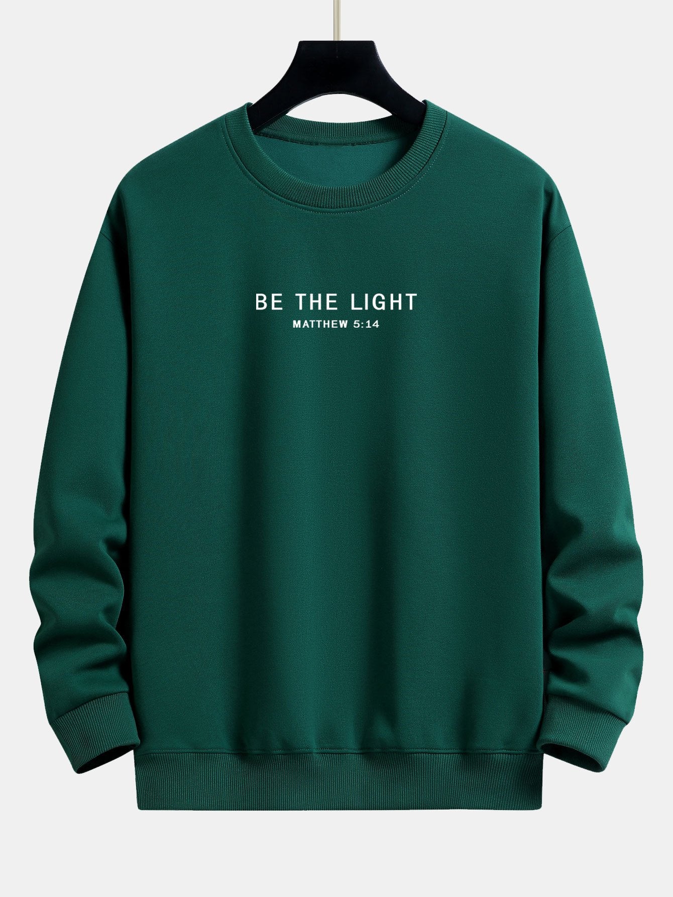 Sweat-shirt coupe décontractée à imprimé Be The Light