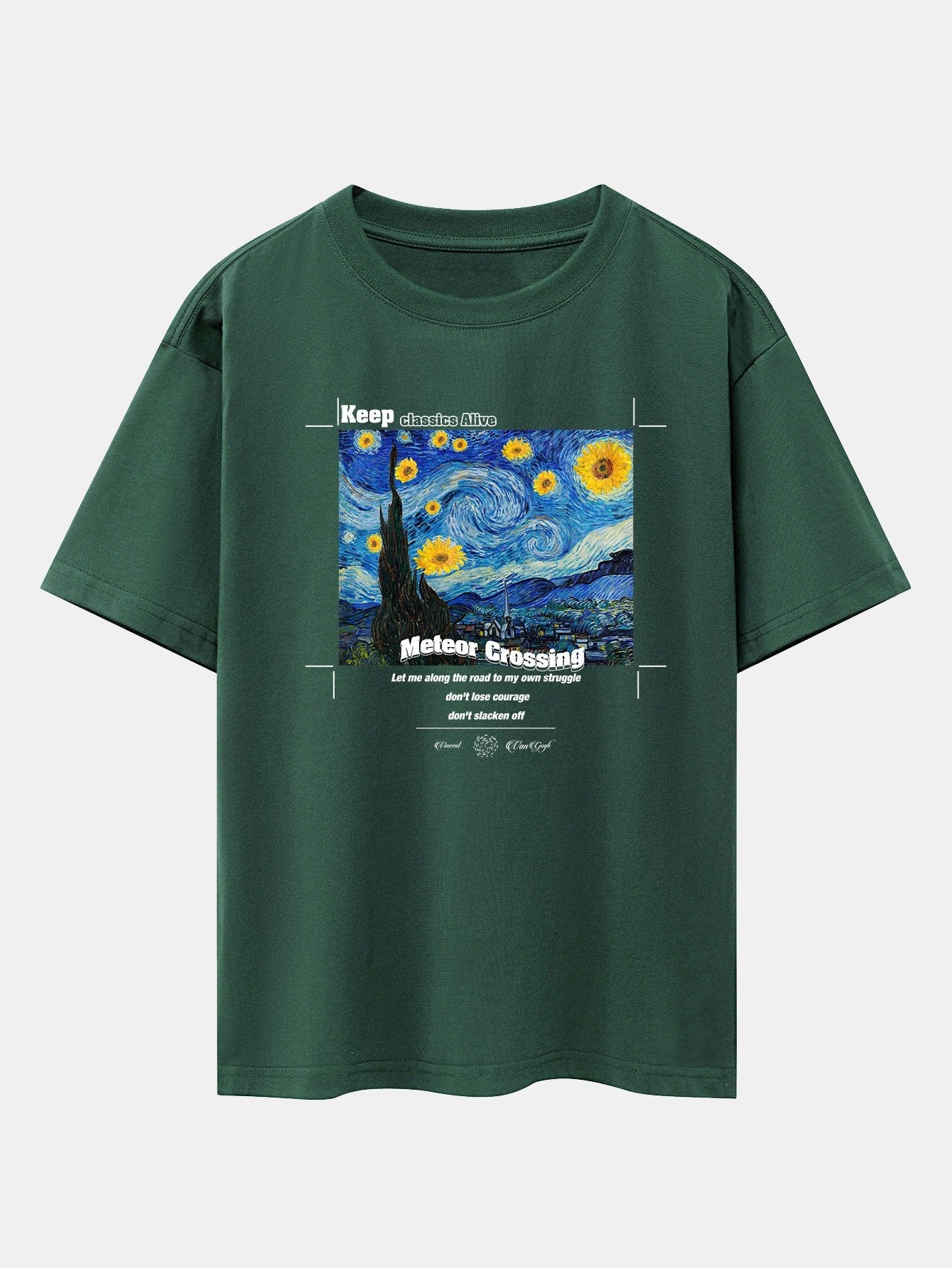 Abstract Painting Print Drop Shoulder Oversize T-Shirt