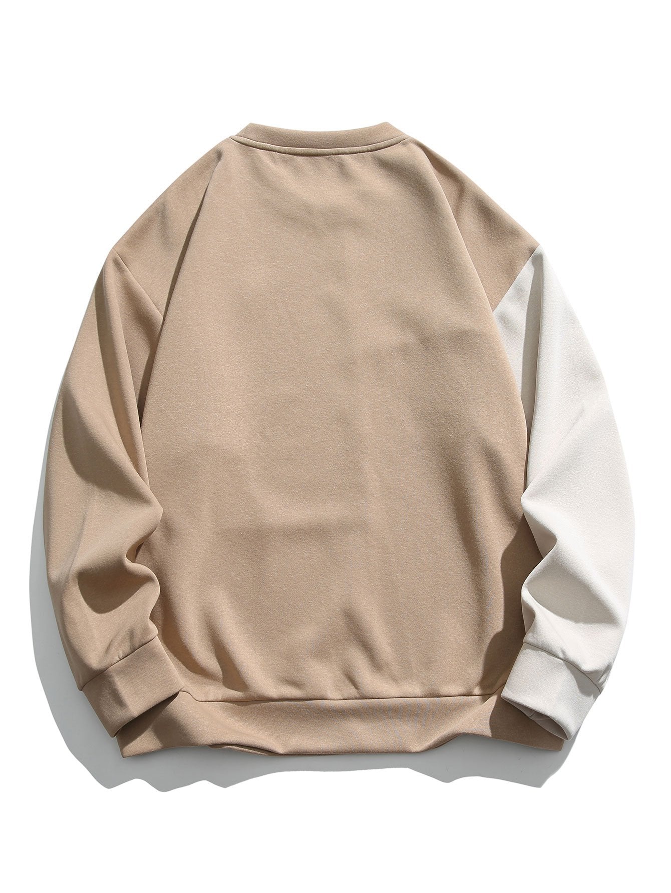 Oversize Color Block Crewneck Sweatshirt