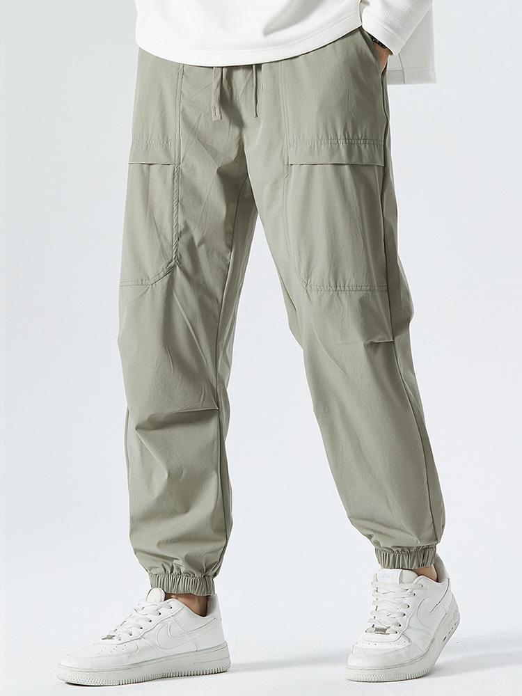 Elastic Waist Parachute Cargo Pants