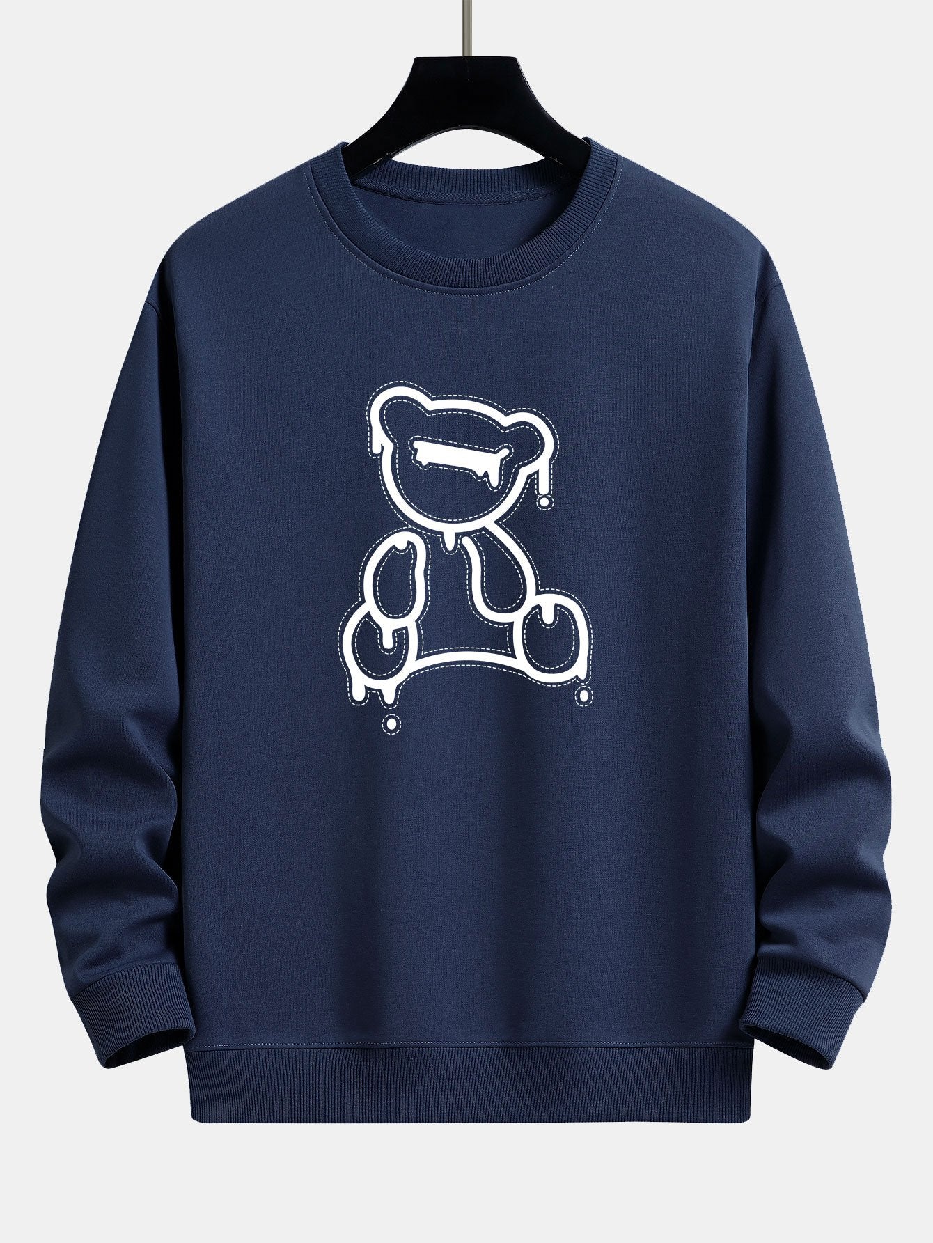 Line Bear Print Relax Fit Sweatshirt