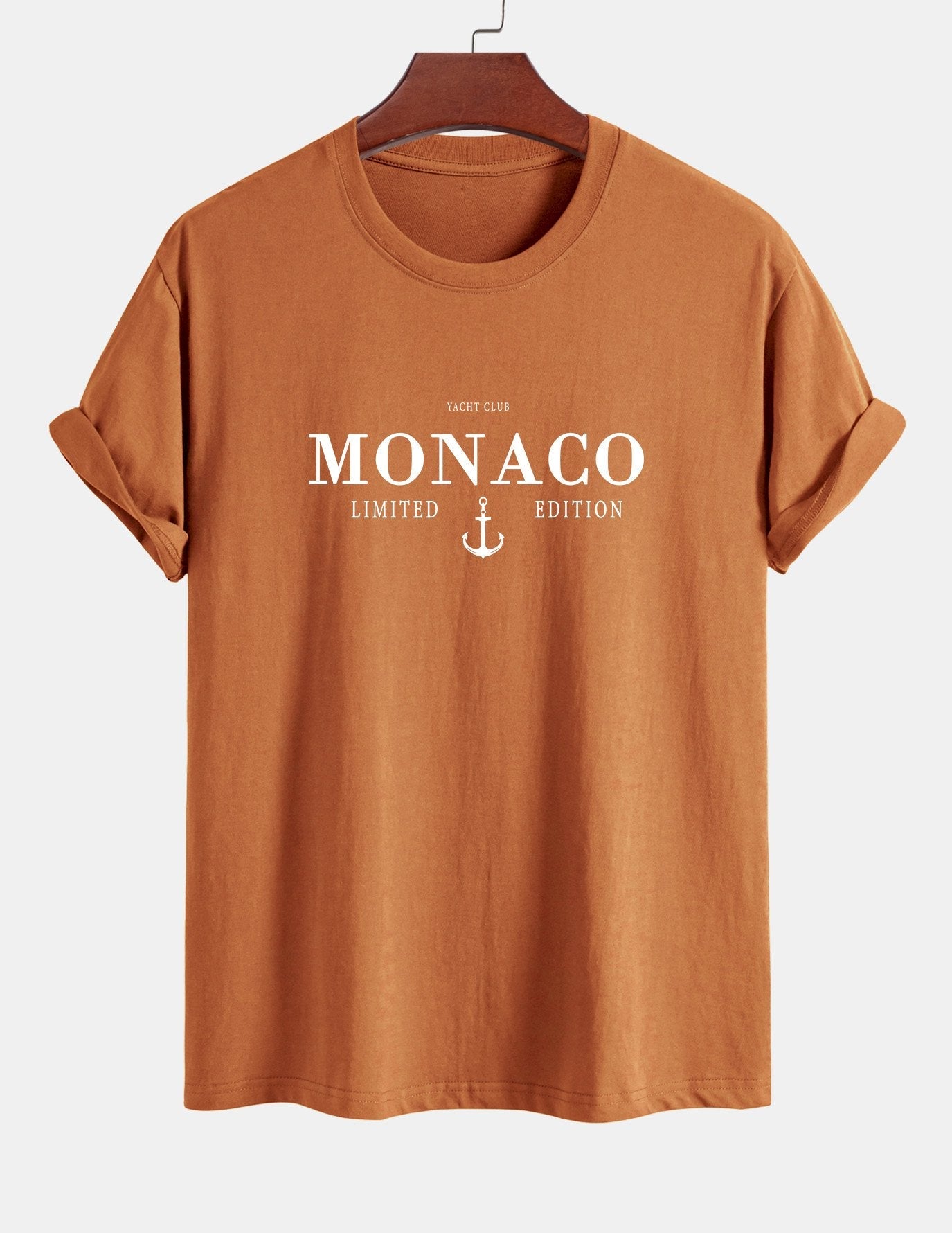 Regular Fit Monaco Slogan Cotton T-Shirt