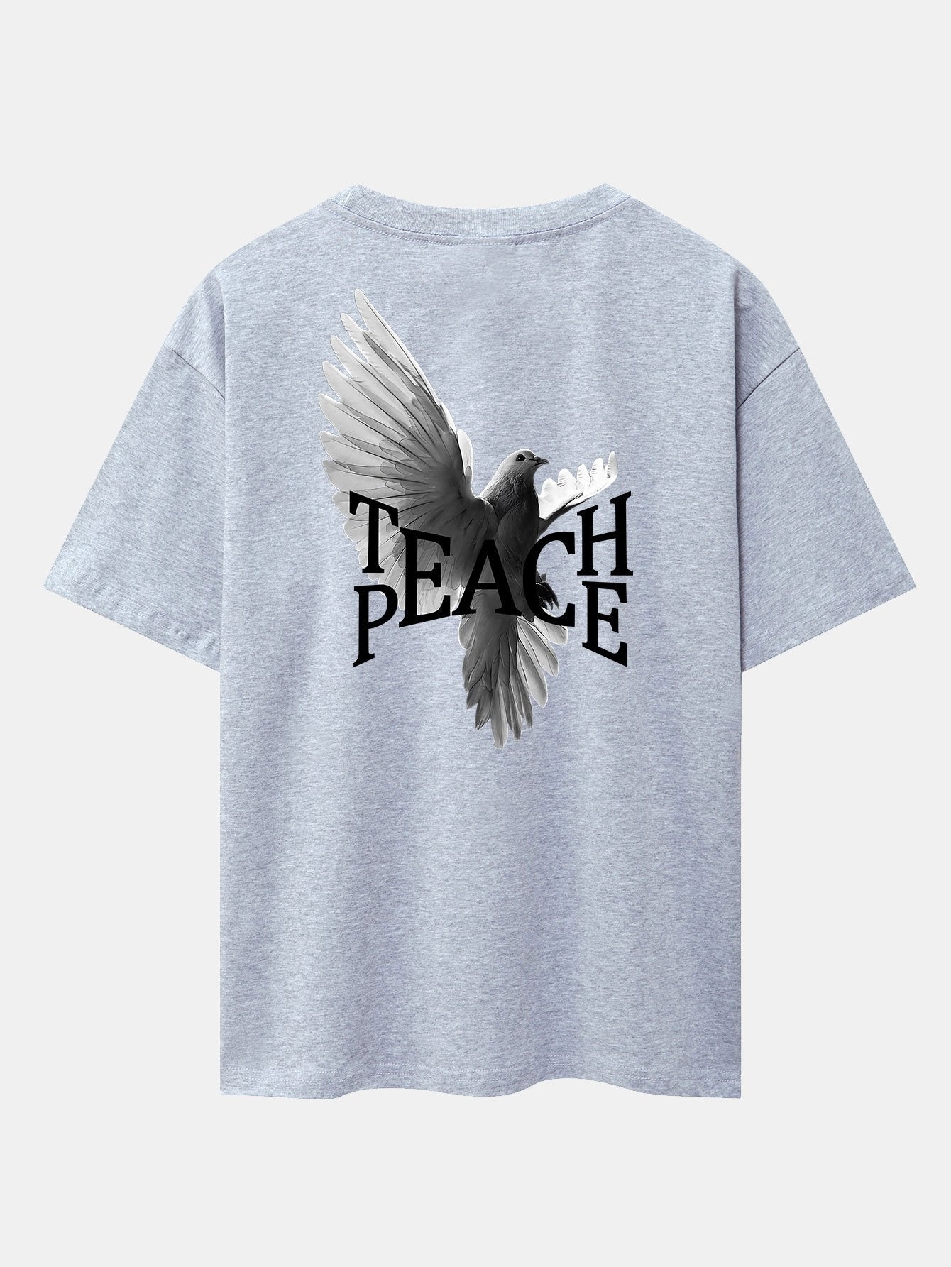 T-shirt oversize à épaules tombantes et imprimé au dos avec slogan Pigeon 