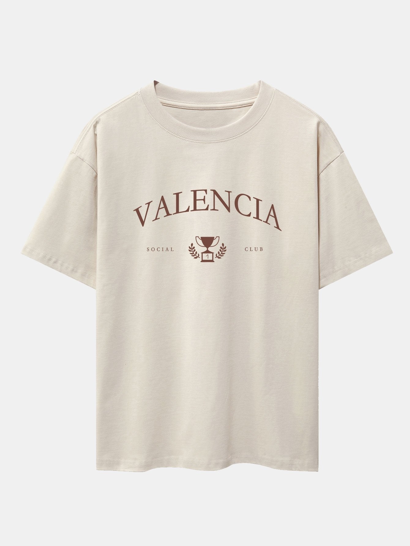 T-shirt oversize imprimé Valencia à épaules tombantes