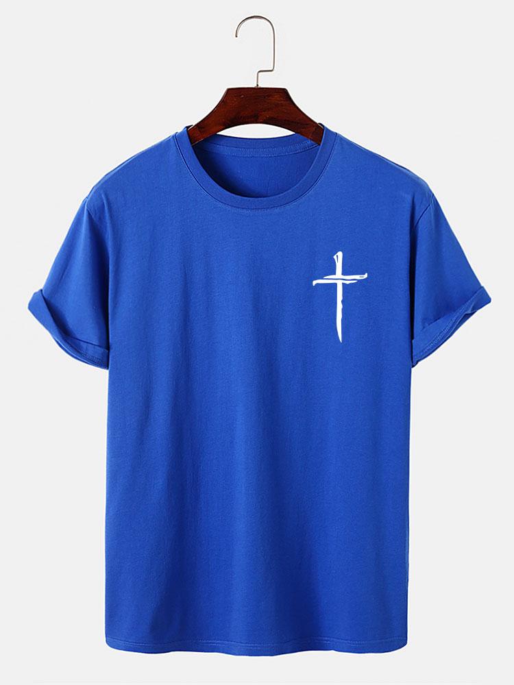 Cross Print T-Shirt