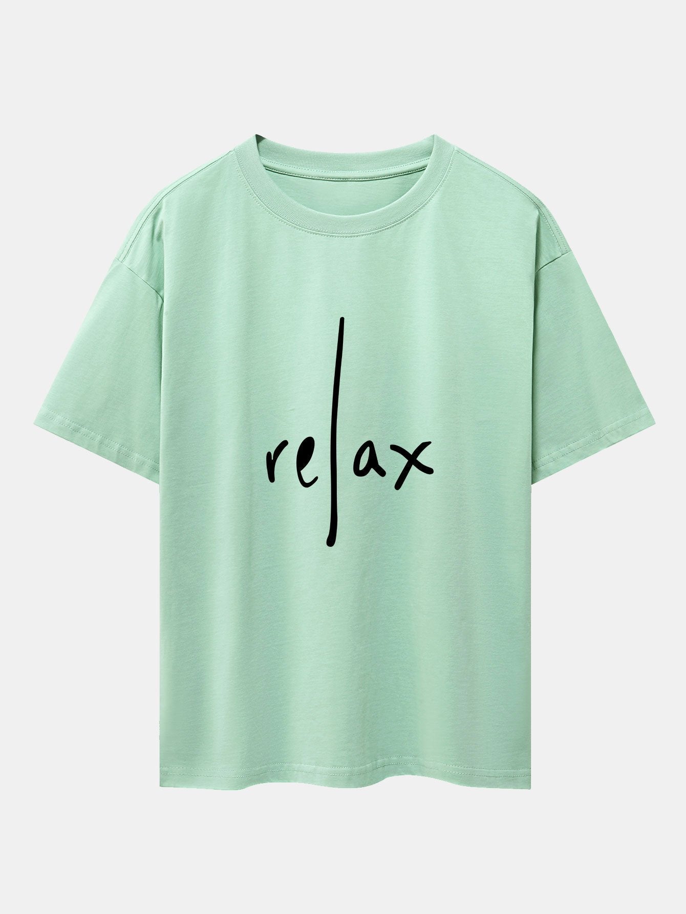 Relax Print Drop Shoulder Oversize T-Shirt