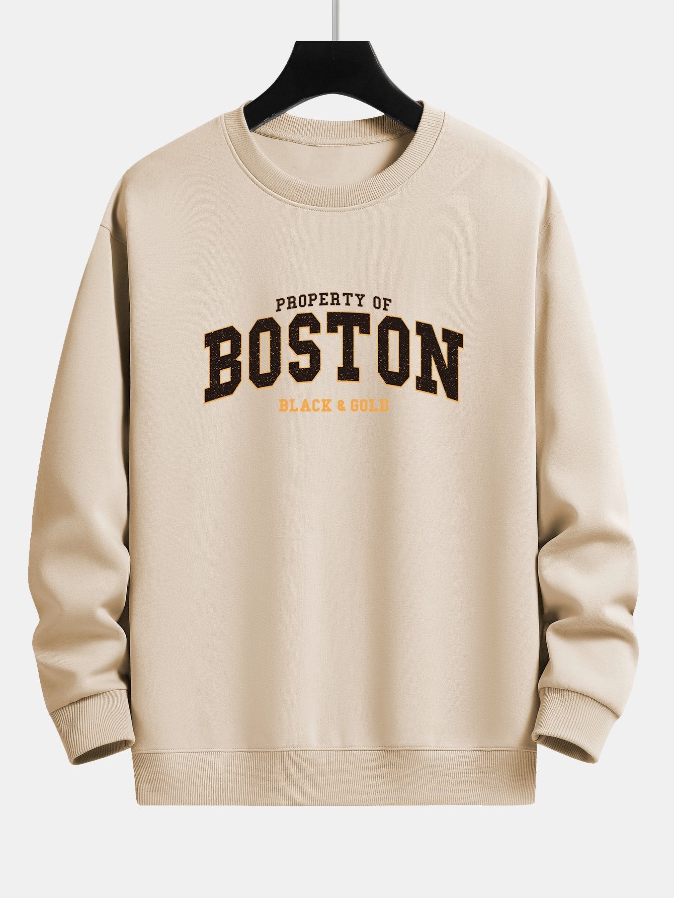 Sweat-shirt coupe décontractée à imprimé Boston