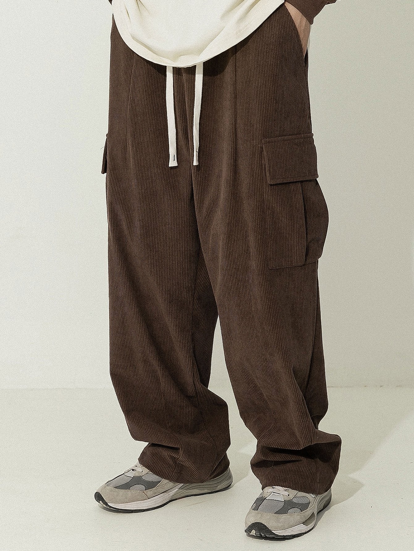 Loose Fit Corduroy Cargo Pants