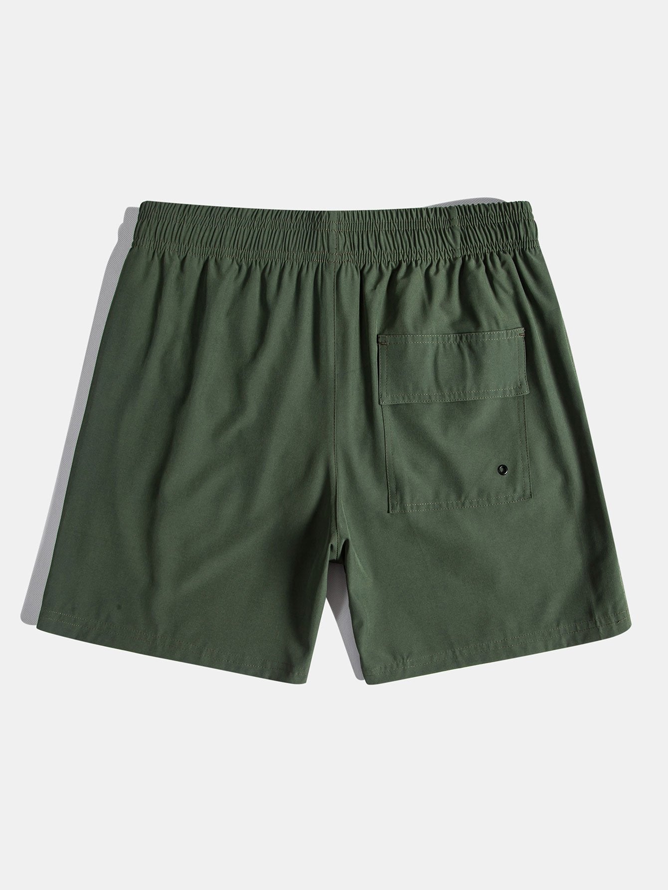 Solid Drawstring Swim Shorts