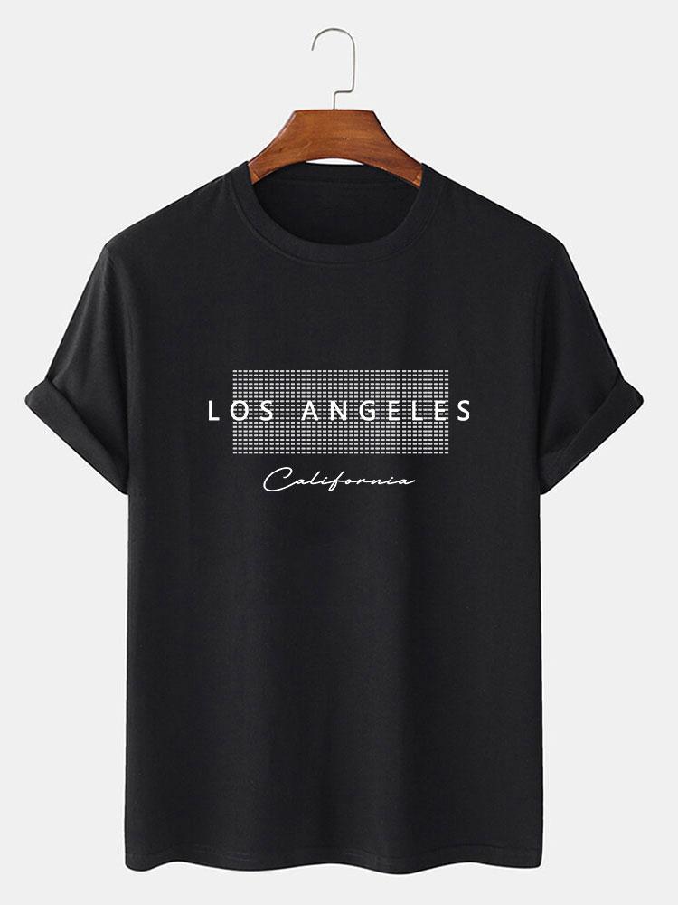 T-shirt imprimé à carreaux Los Angeles