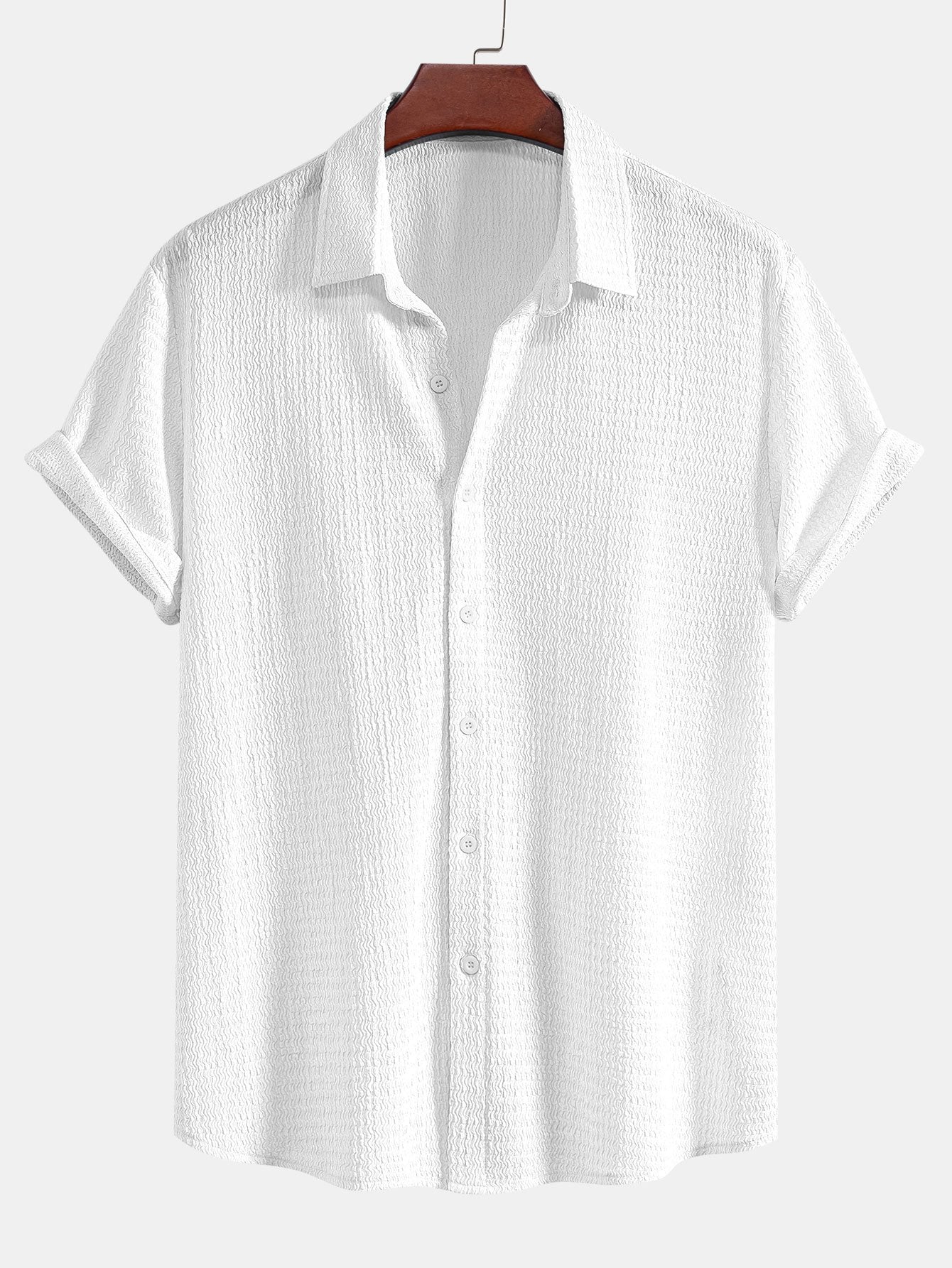 Chemise boutonnée texturée