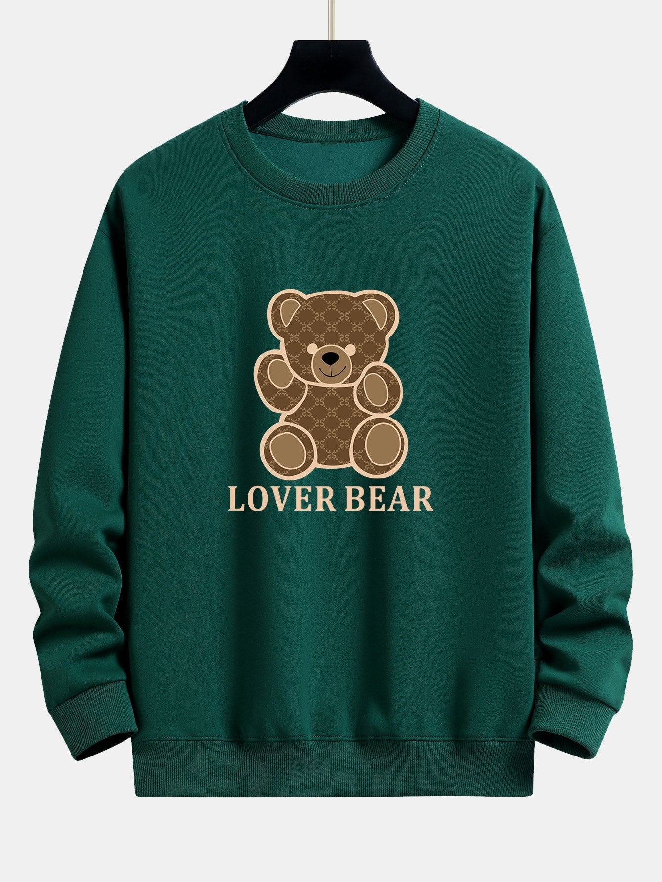 Sweat-shirt coupe décontractée à imprimé Lover Bear