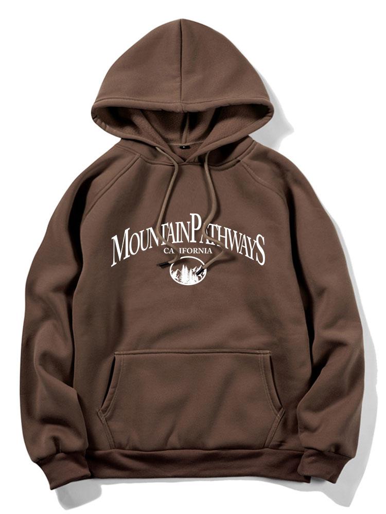 Mountain Pathways Print Hoodie