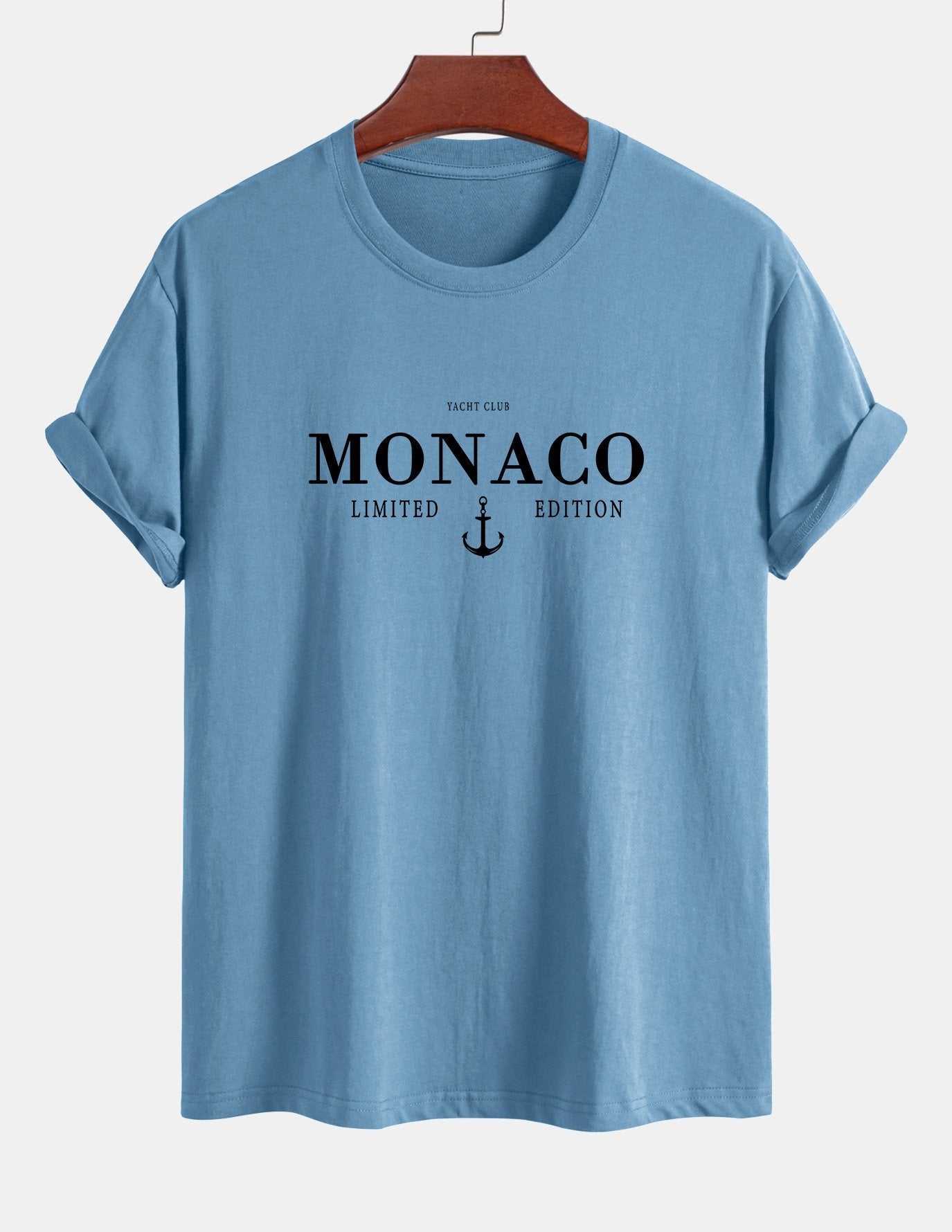 Regular Fit Monaco Slogan Cotton T-Shirt