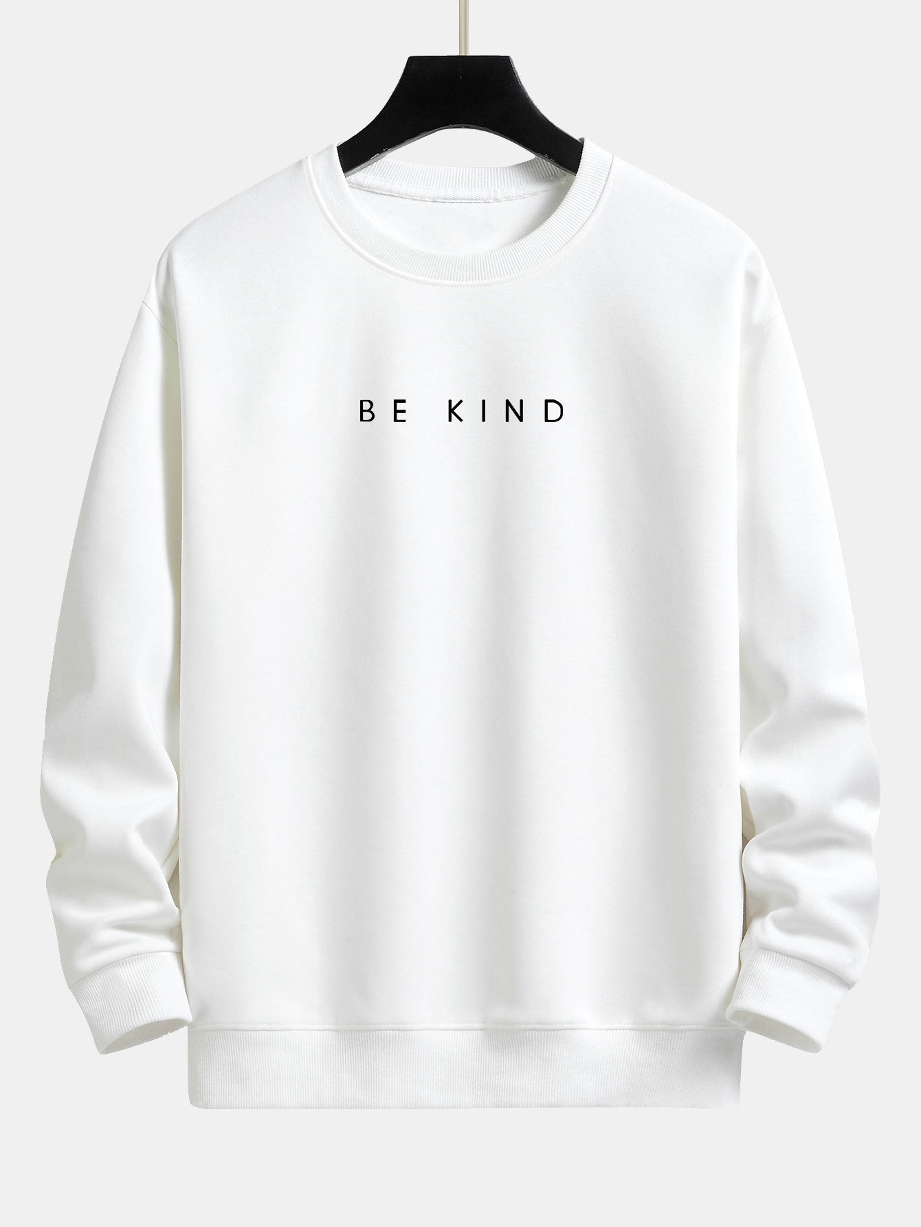 Sweat-shirt coupe décontractée à imprimé Be Kind