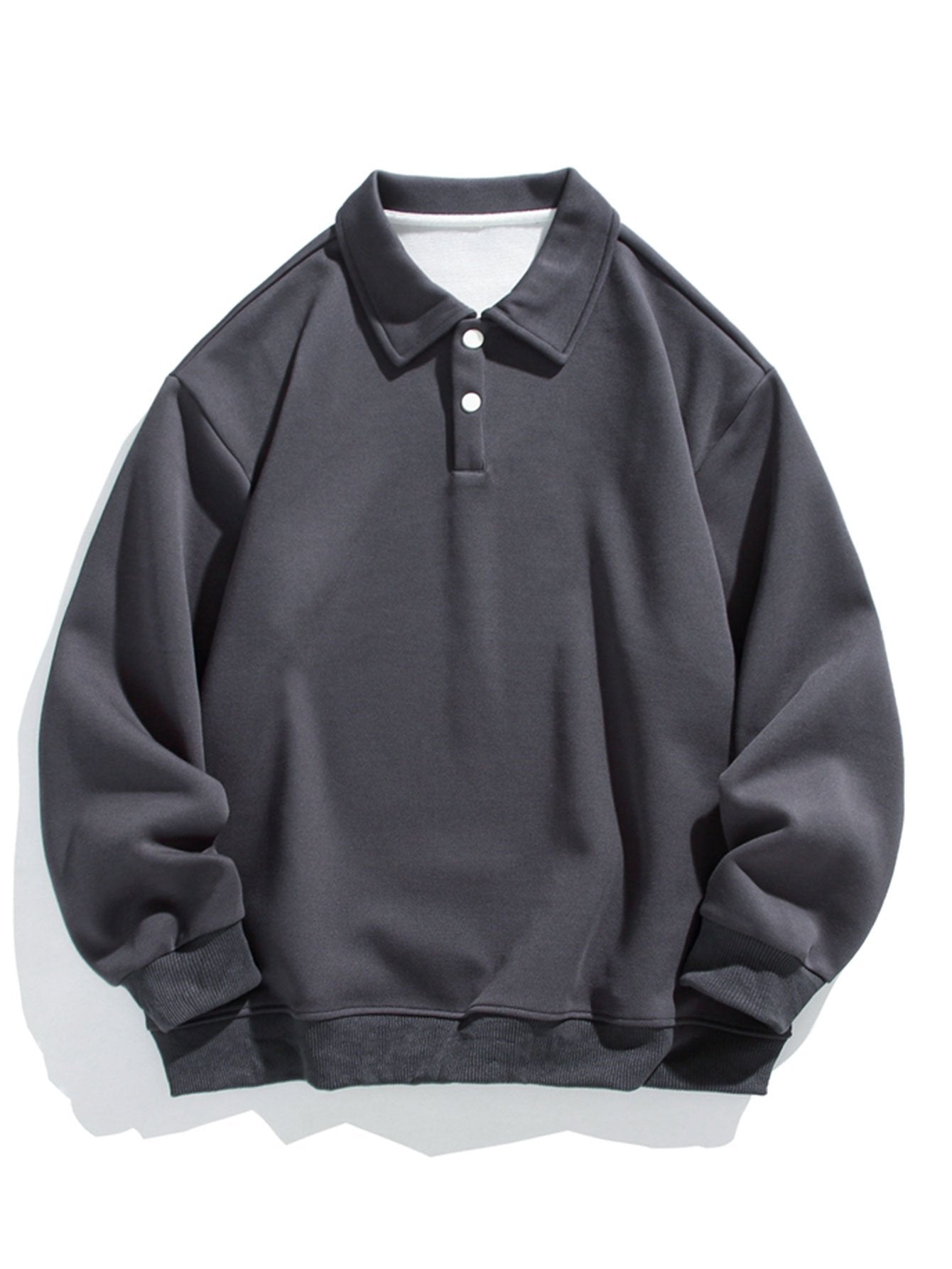 Relax Fit Basic Polo Sweatshirt