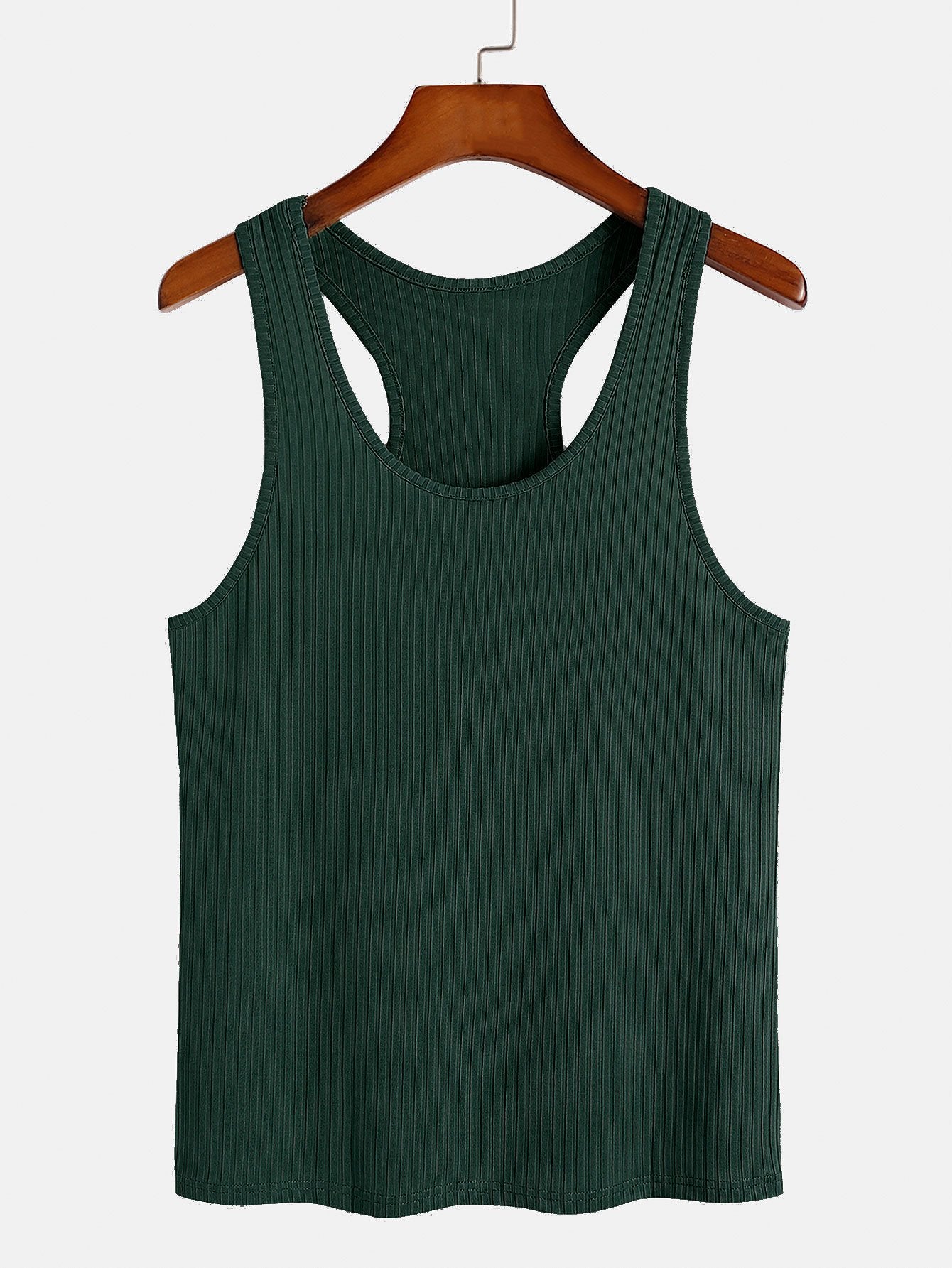 Basic Slim Ribbed Racer Back Tank