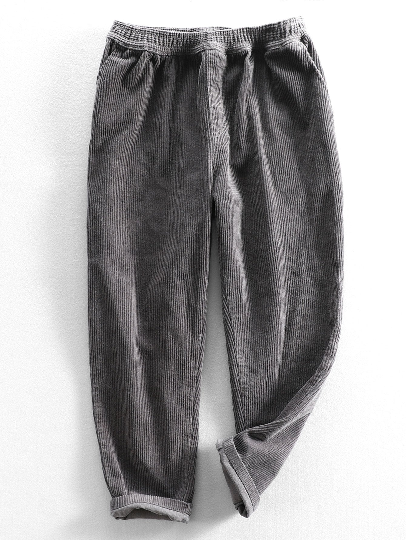 Cotton Corduroy Cropped Pants