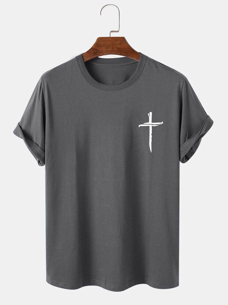 Cross Print T-Shirt