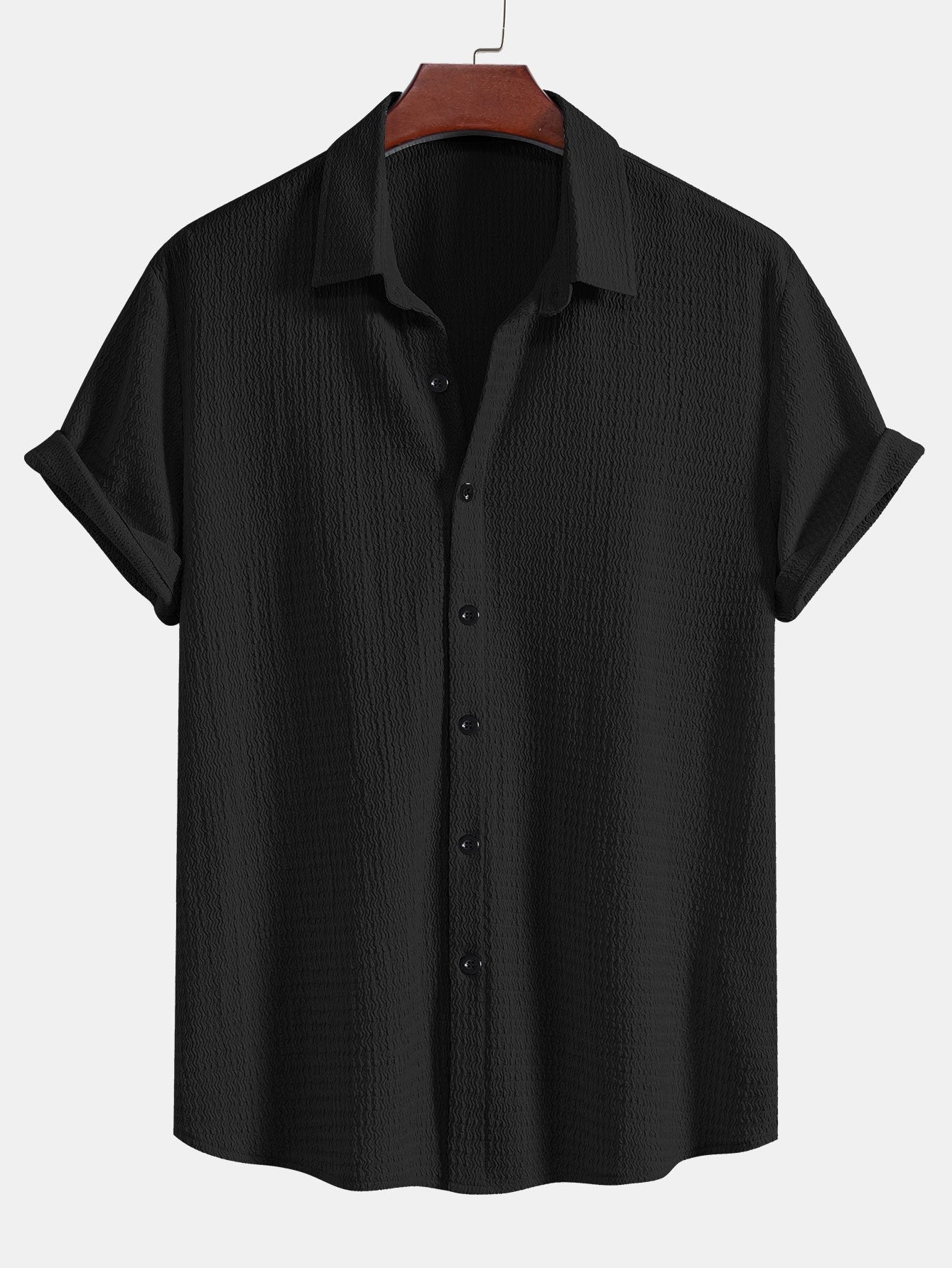 Chemise boutonnée texturée