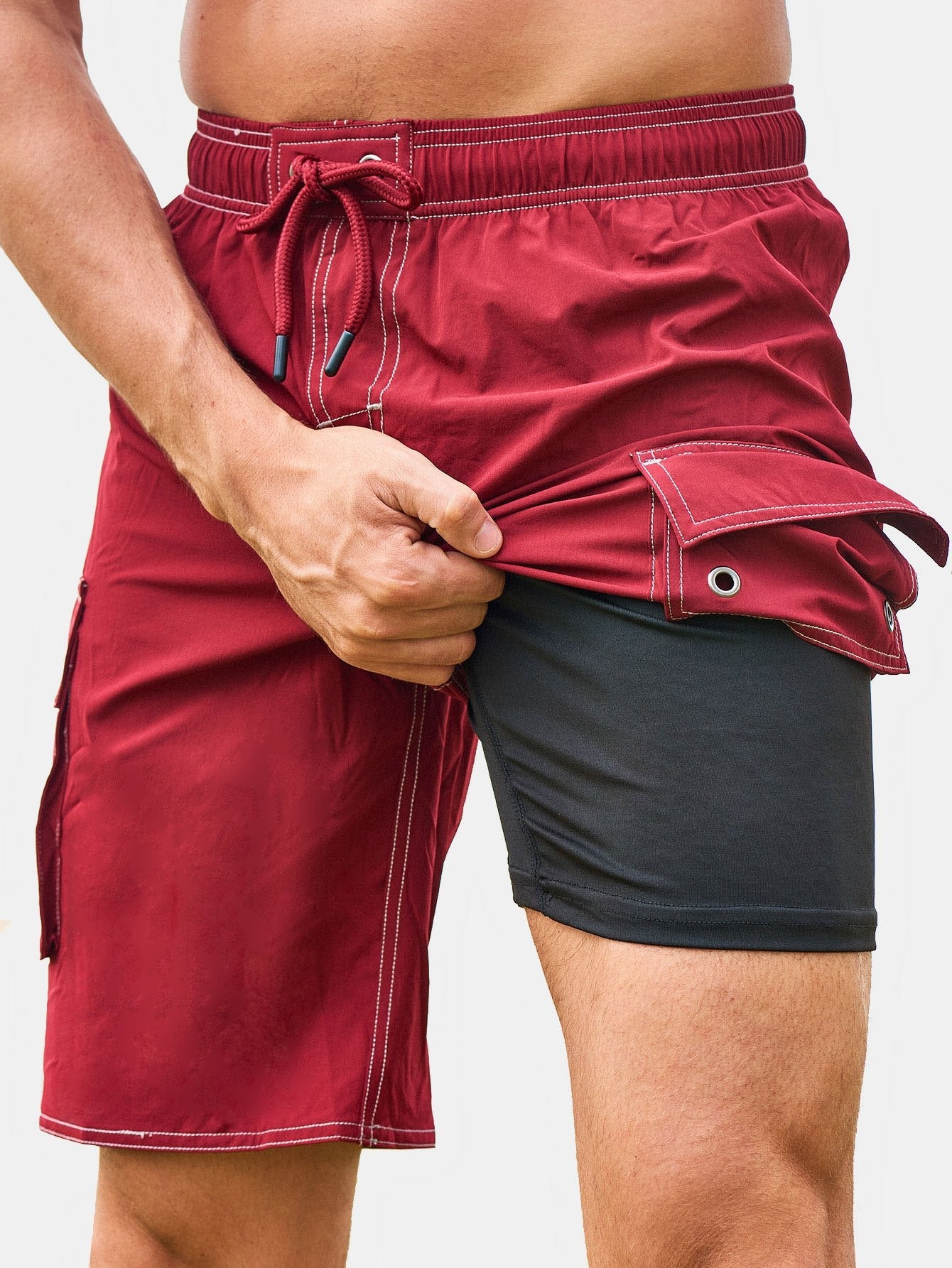 2-in-1 Outdoor Beach Swimming Shorts