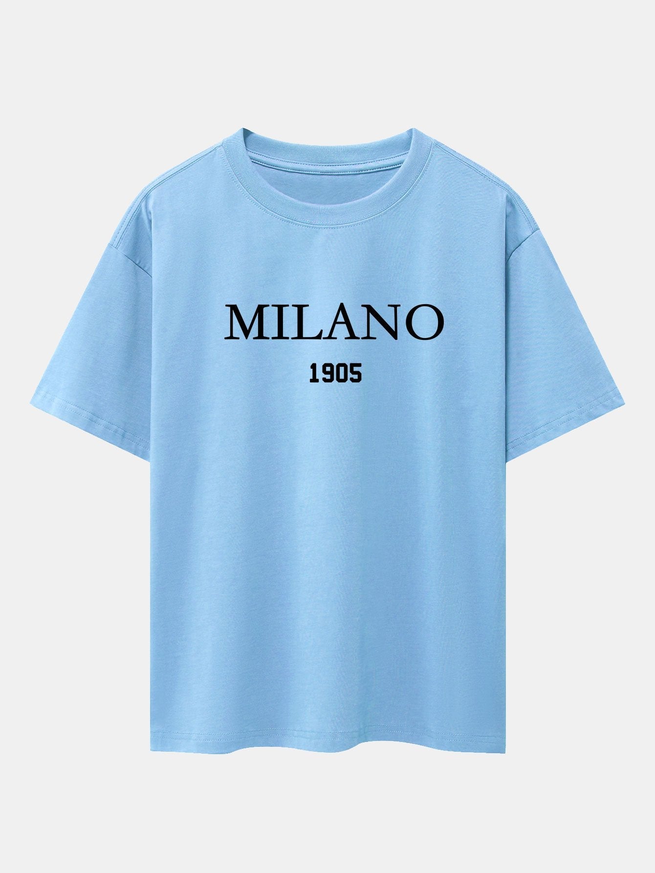 Milano Slogan Print Drop Shoulder Oversize T-Shirt