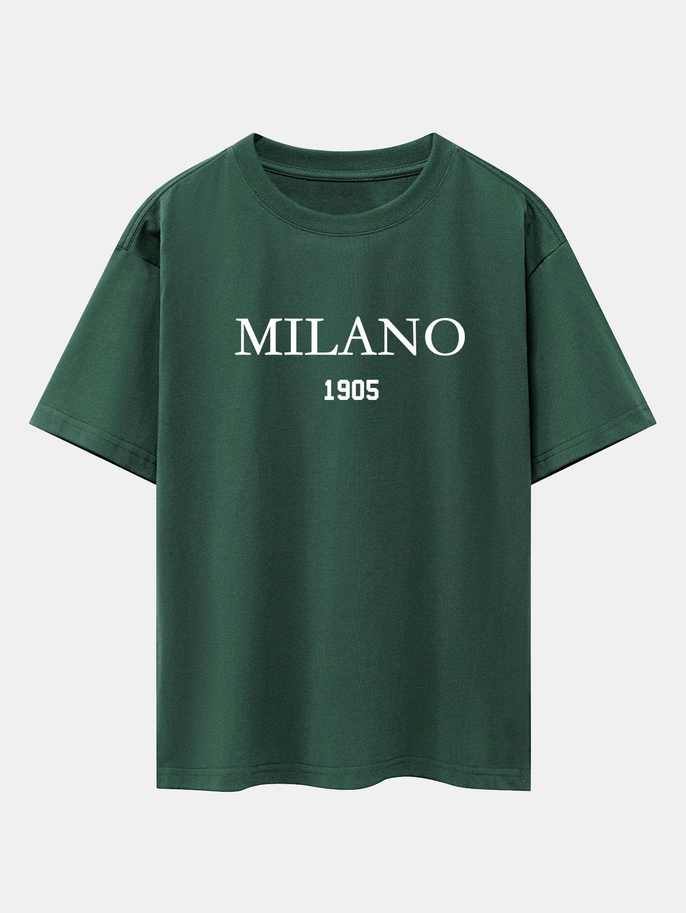 Milano Slogan Print Drop Shoulder Oversize T-Shirt