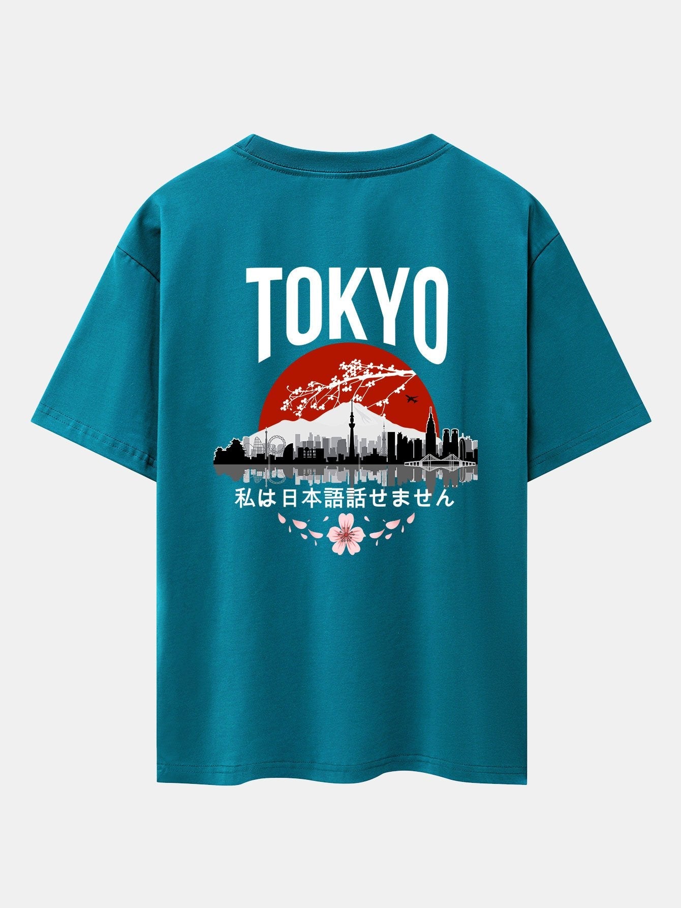 Tokyo Scenery Back Print Oversize T-Shirt