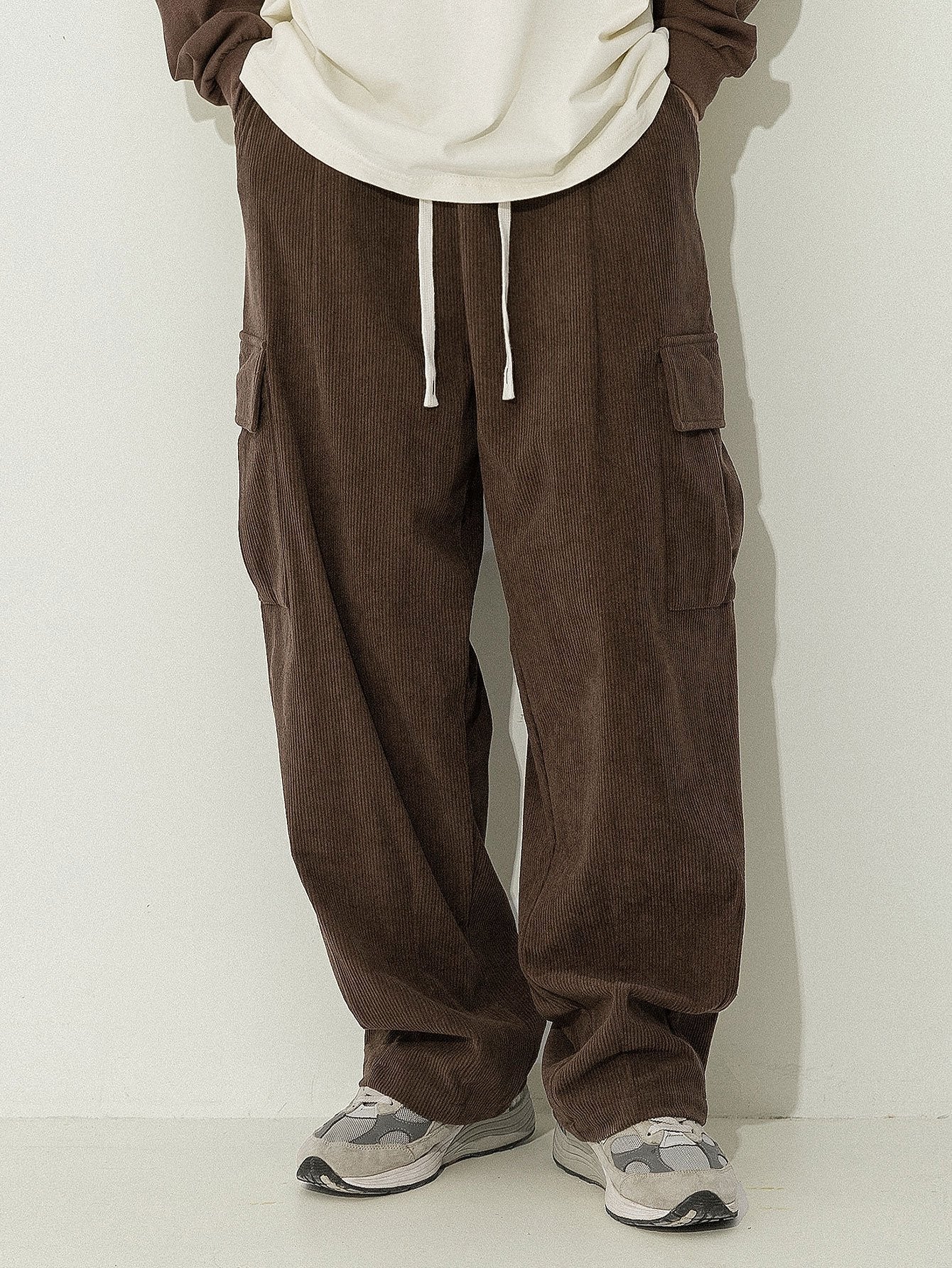 Loose Fit Corduroy Cargo Pants