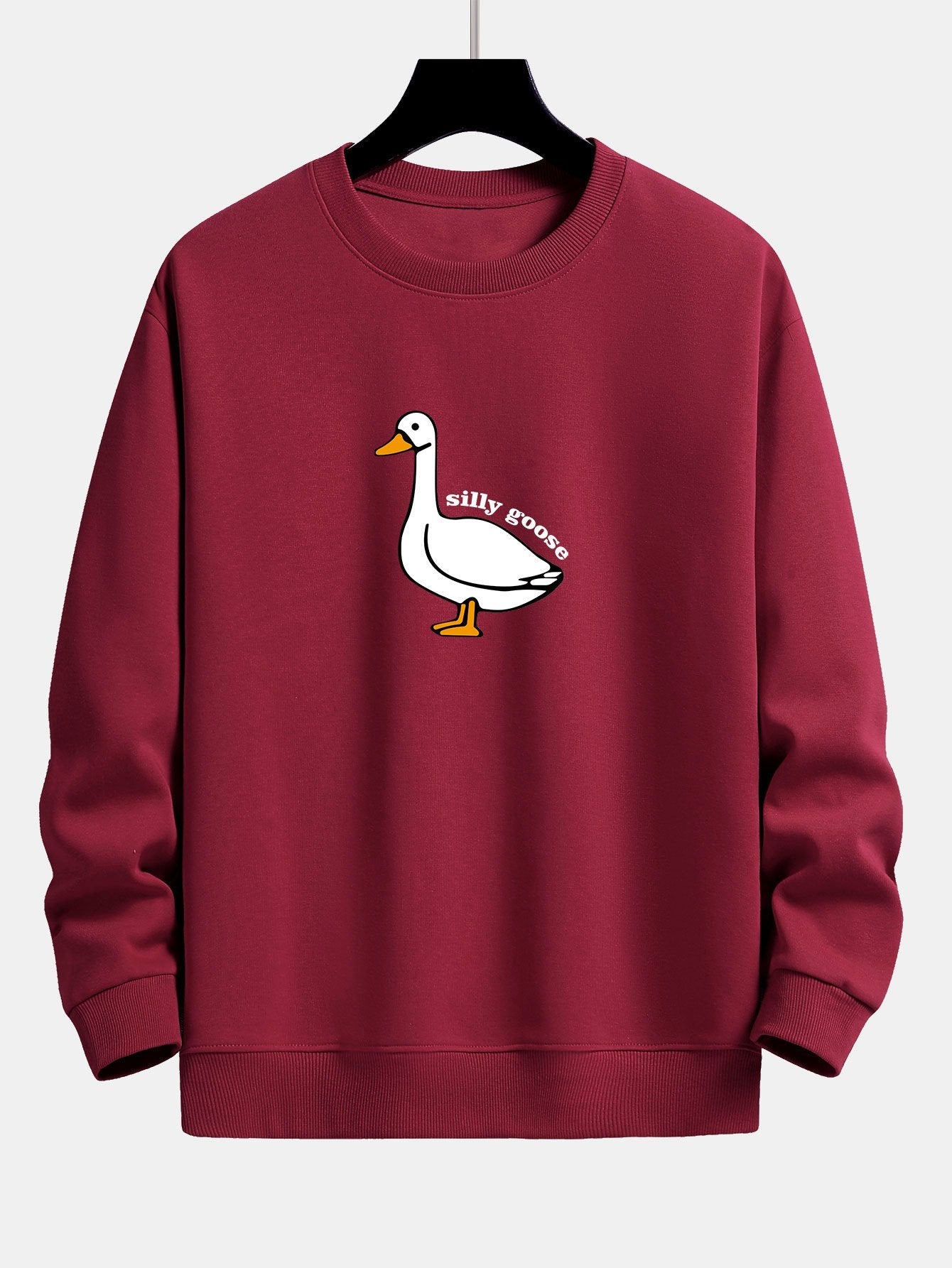 Sweat-shirt coupe décontractée à imprimé Silly Goose